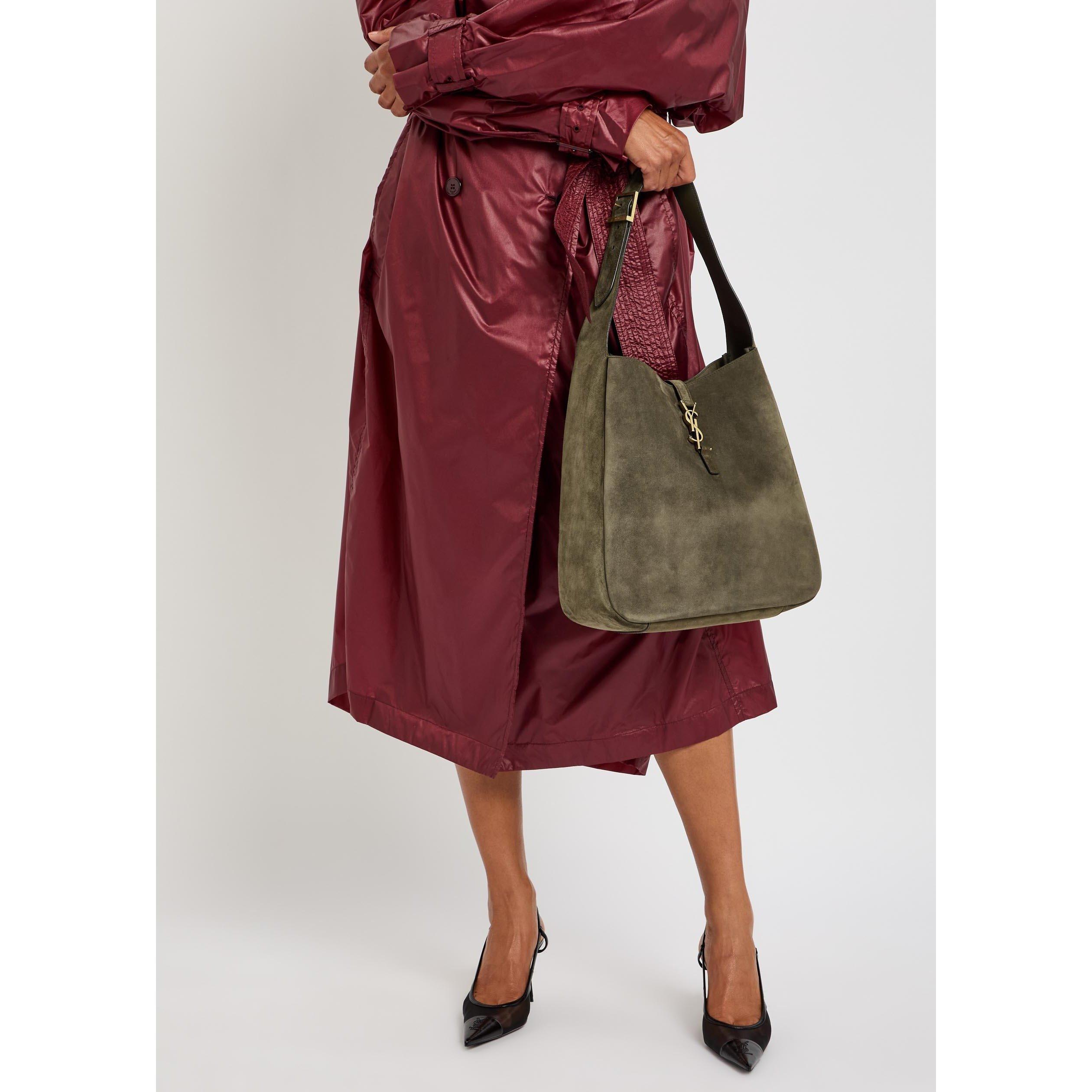 CHOCOLATE - Saint Laurent - 5 À 7 SUEDE LARGE HOBO BAG - 3