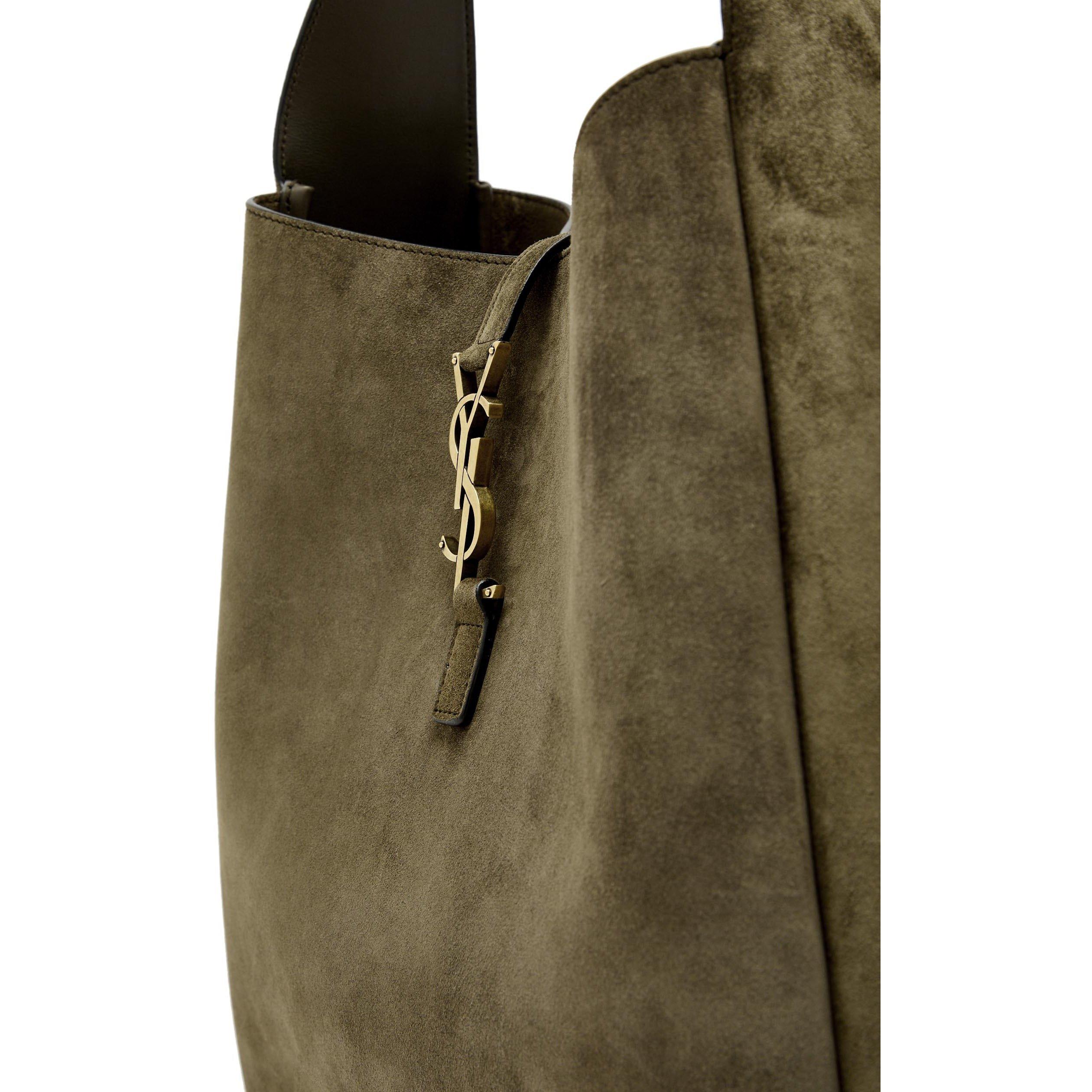 CHOCOLATE - Saint Laurent - 5 À 7 SUEDE LARGE HOBO BAG - 4