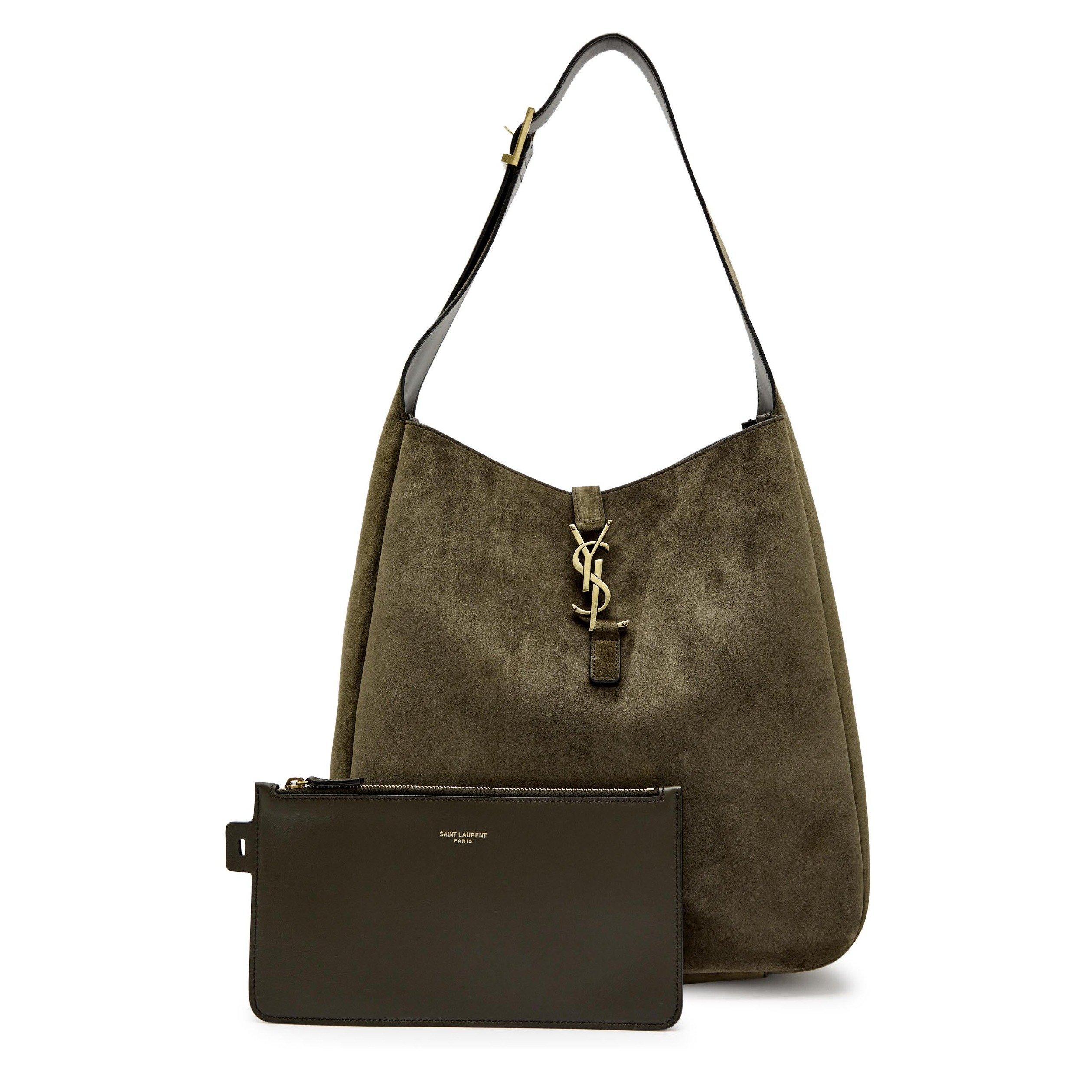 CHOCOLATE - Saint Laurent - 5 À 7 SUEDE LARGE HOBO BAG - 6