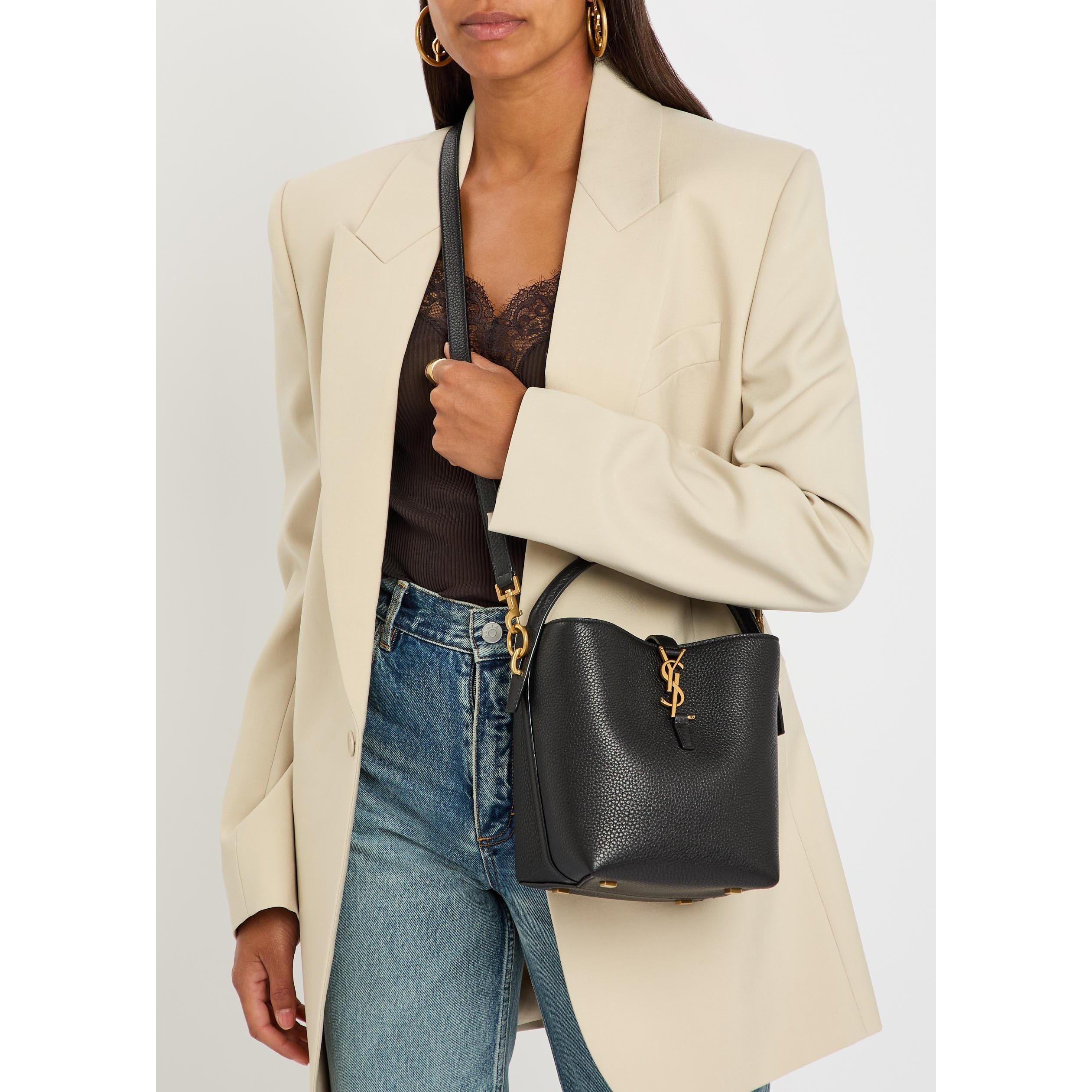 BLACK - Saint Laurent - LE 37 SMALL BUCKET BAG - 3