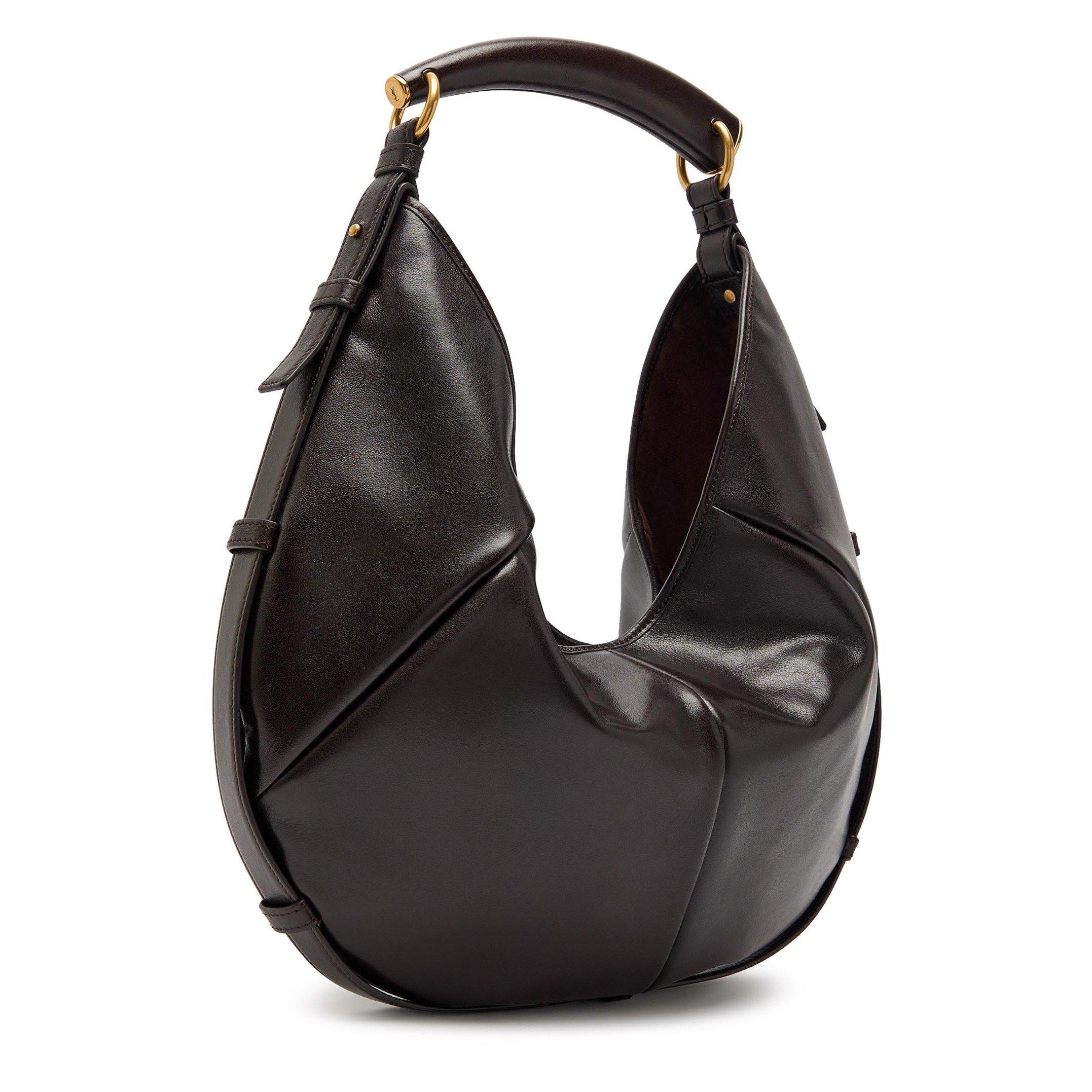 CHOCOLATE - Saint Laurent - MOMBASA M WOOD TOP HANDLE BAG - 2
