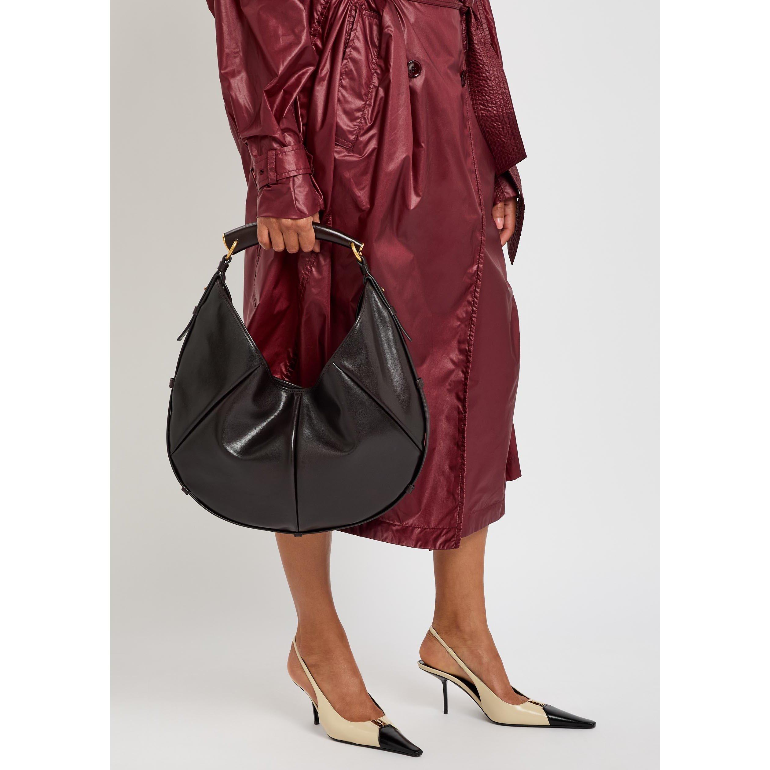CHOCOLATE - Saint Laurent - MOMBASA M WOOD TOP HANDLE BAG - 3