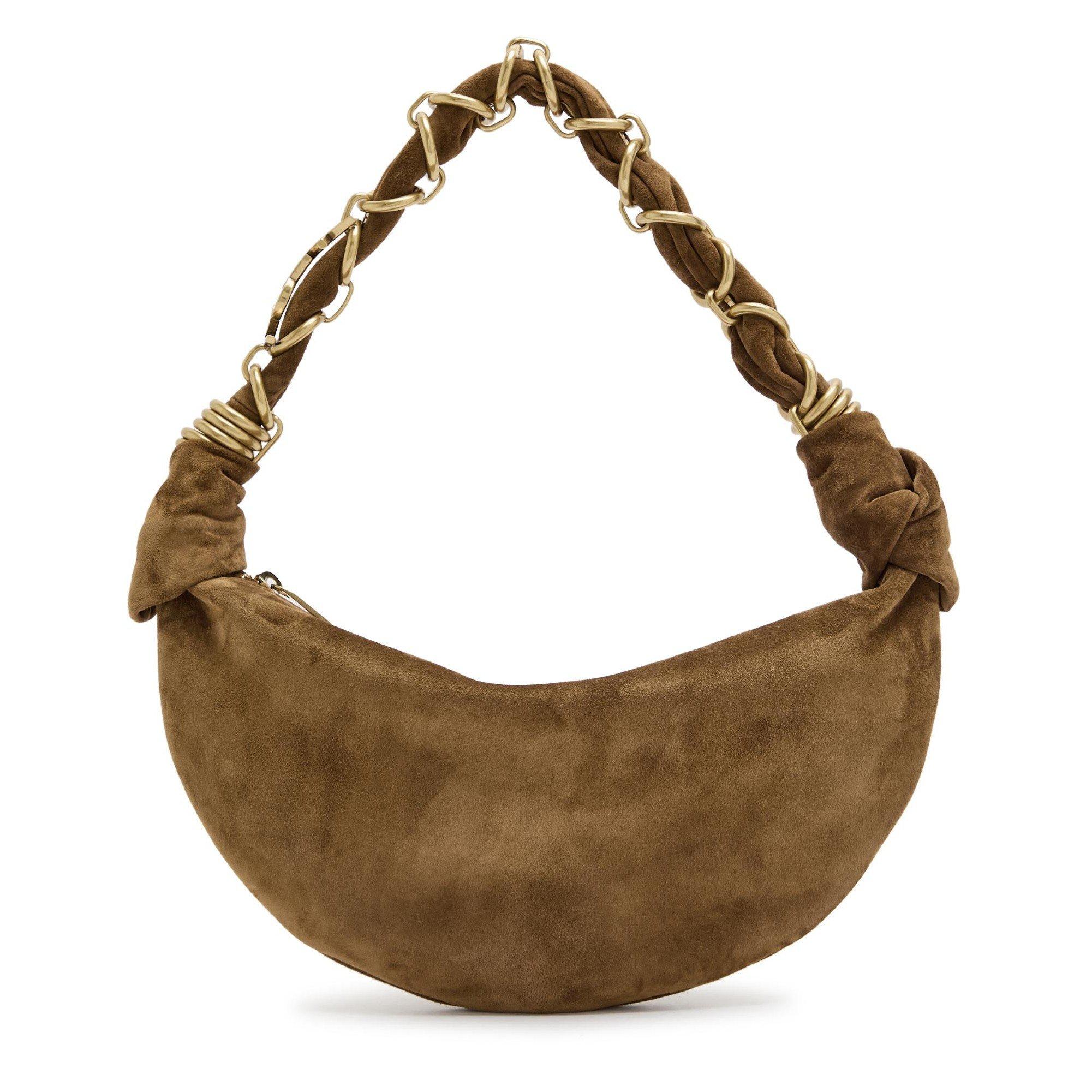 TAN - Saint Laurent - YSL ROPE SUEDE SATIN MINI BAG - 1