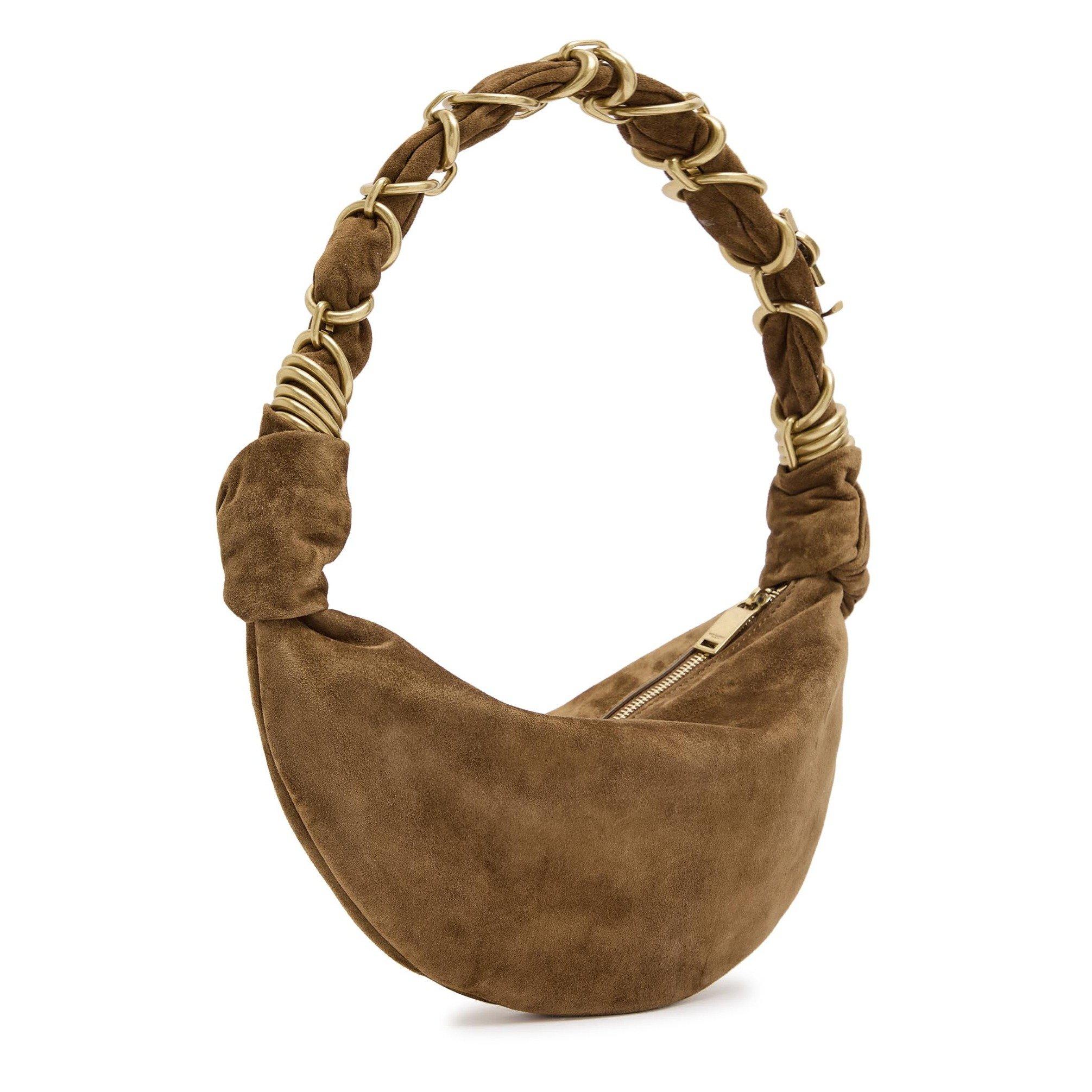 TAN - Saint Laurent - YSL ROPE SUEDE SATIN MINI BAG - 2