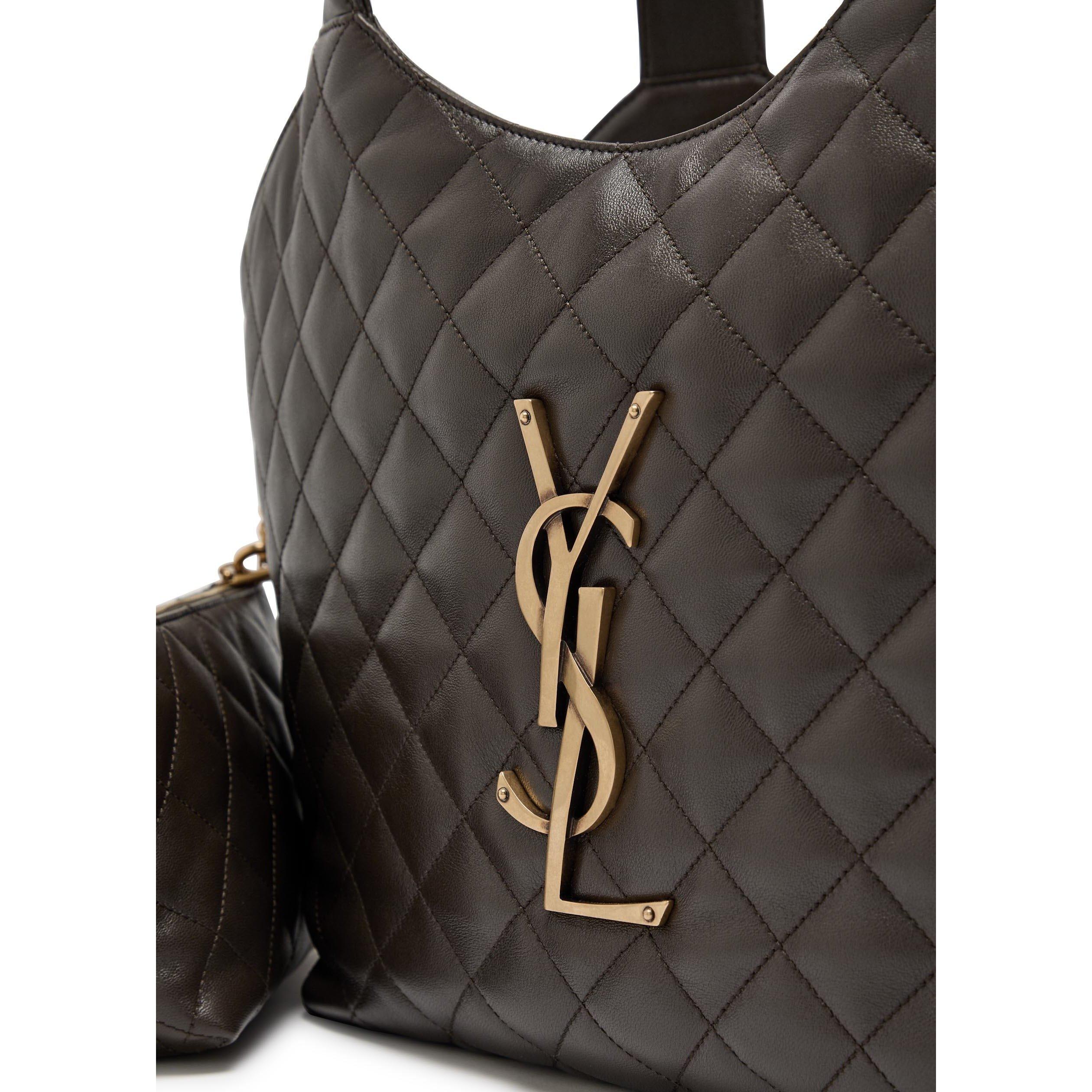 CHOCOLATE - Saint Laurent - ICARE M QUILTED SHOPPER - 4