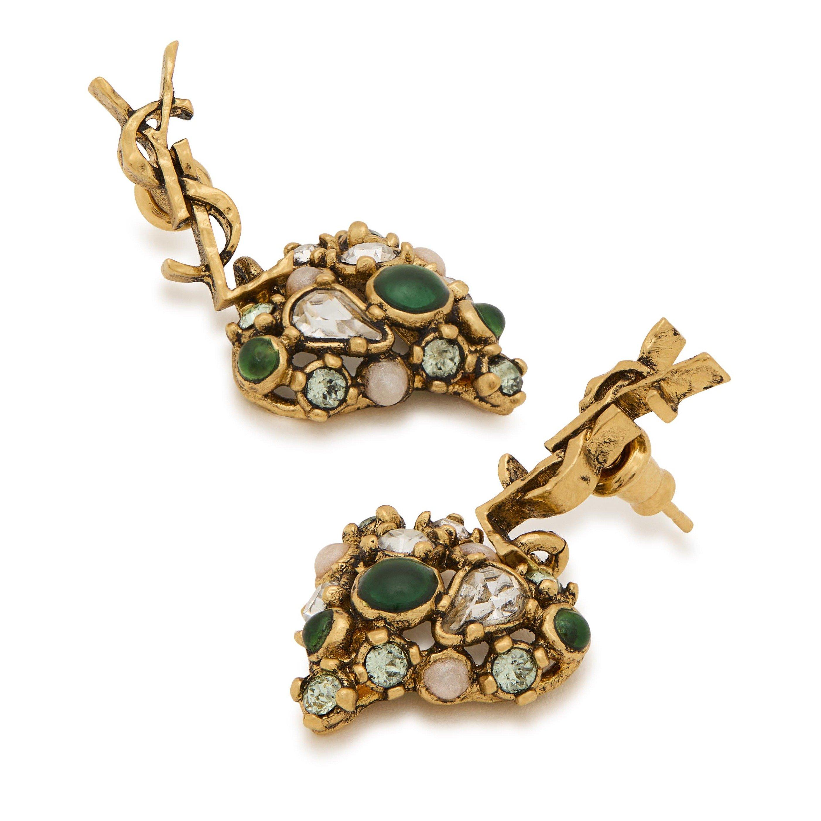 GOLD AND OTHER - Saint Laurent - CASSANDRE PAMPILL YSL EARRINGS - 2