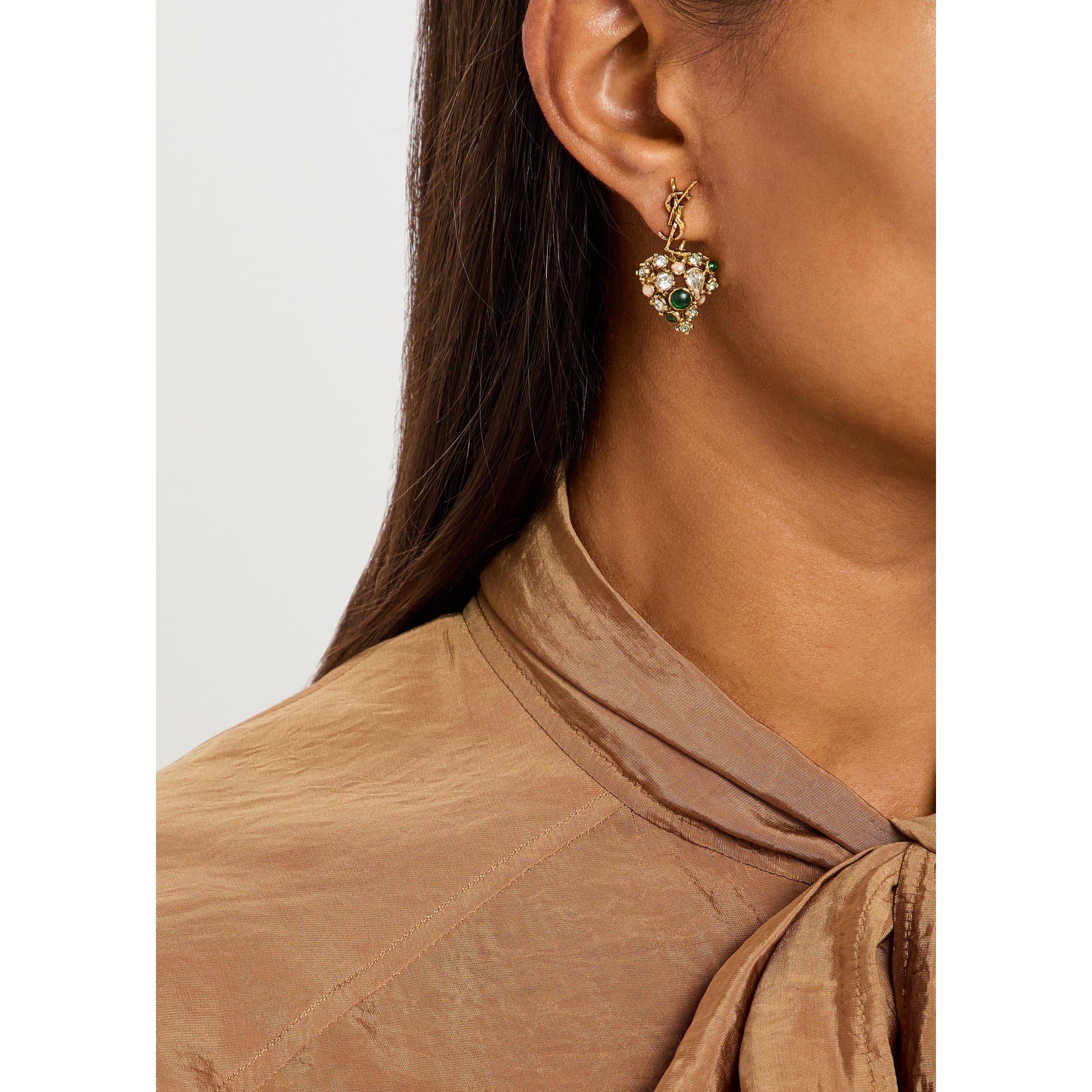 GOLD AND OTHER - Saint Laurent - CASSANDRE PAMPILL YSL EARRINGS - 3