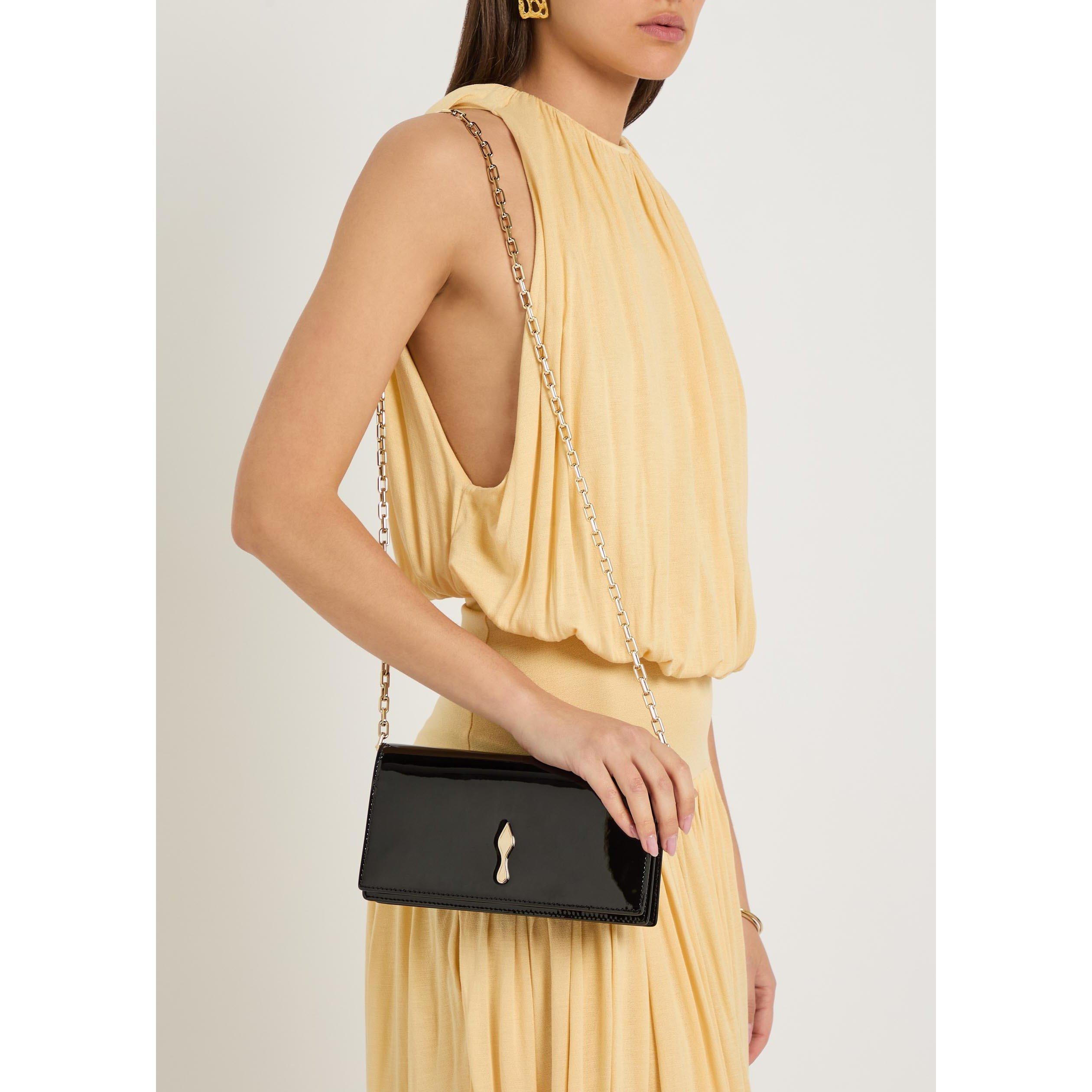 BLACK - Christian Louboutin - Women's Bettina Patent Leather Clutch Bag - 3