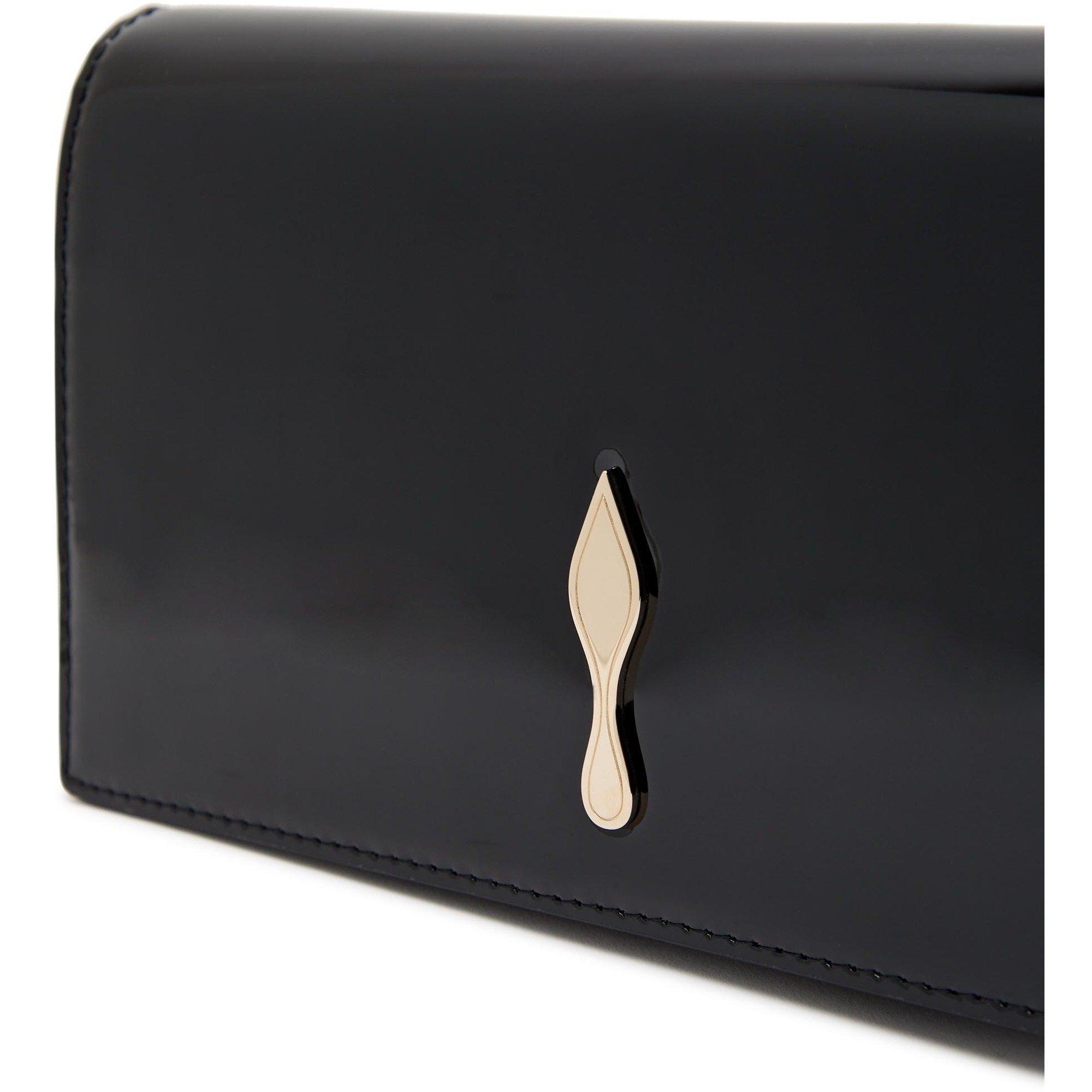 BLACK - Christian Louboutin - Women's Bettina Patent Leather Clutch Bag - 4