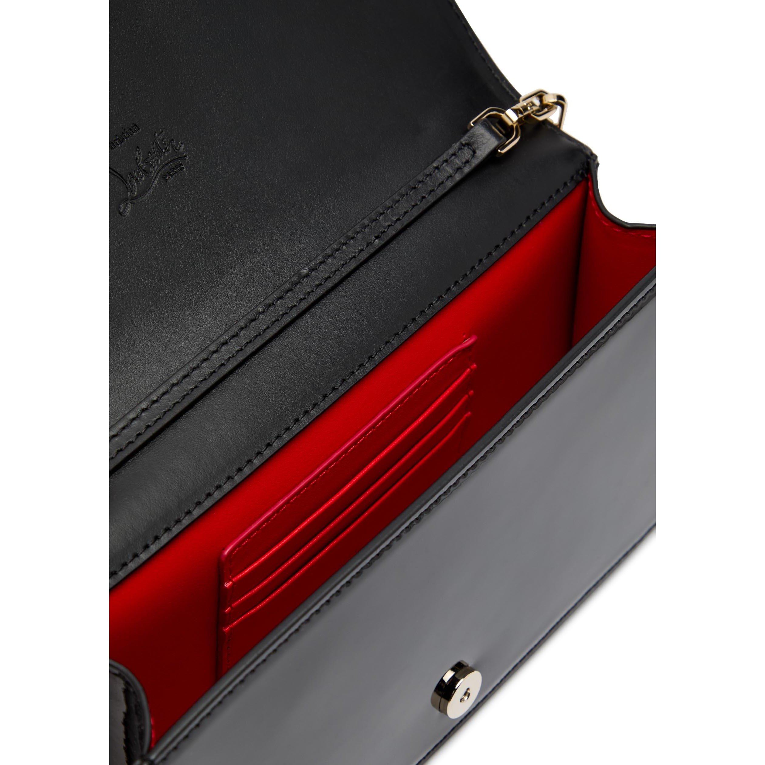 BLACK - Christian Louboutin - Women's Bettina Patent Leather Clutch Bag - 5