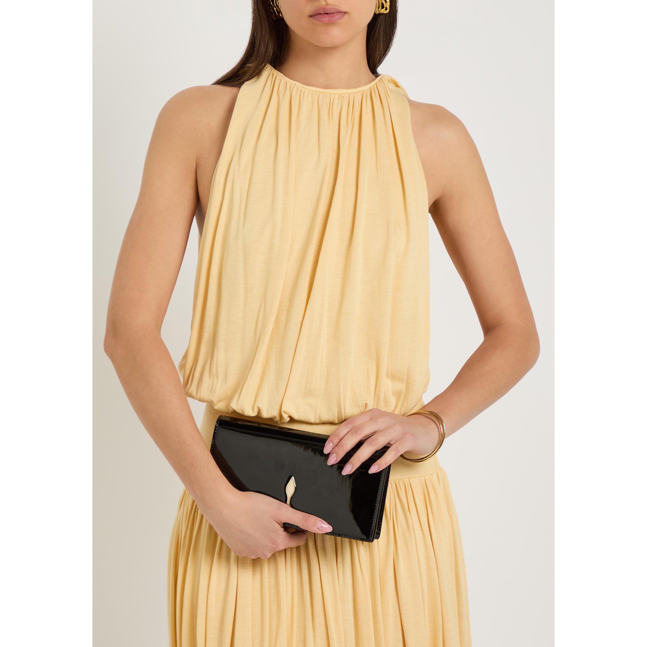 BLACK - Christian Louboutin - Women's Bettina Patent Leather Clutch Bag - 6