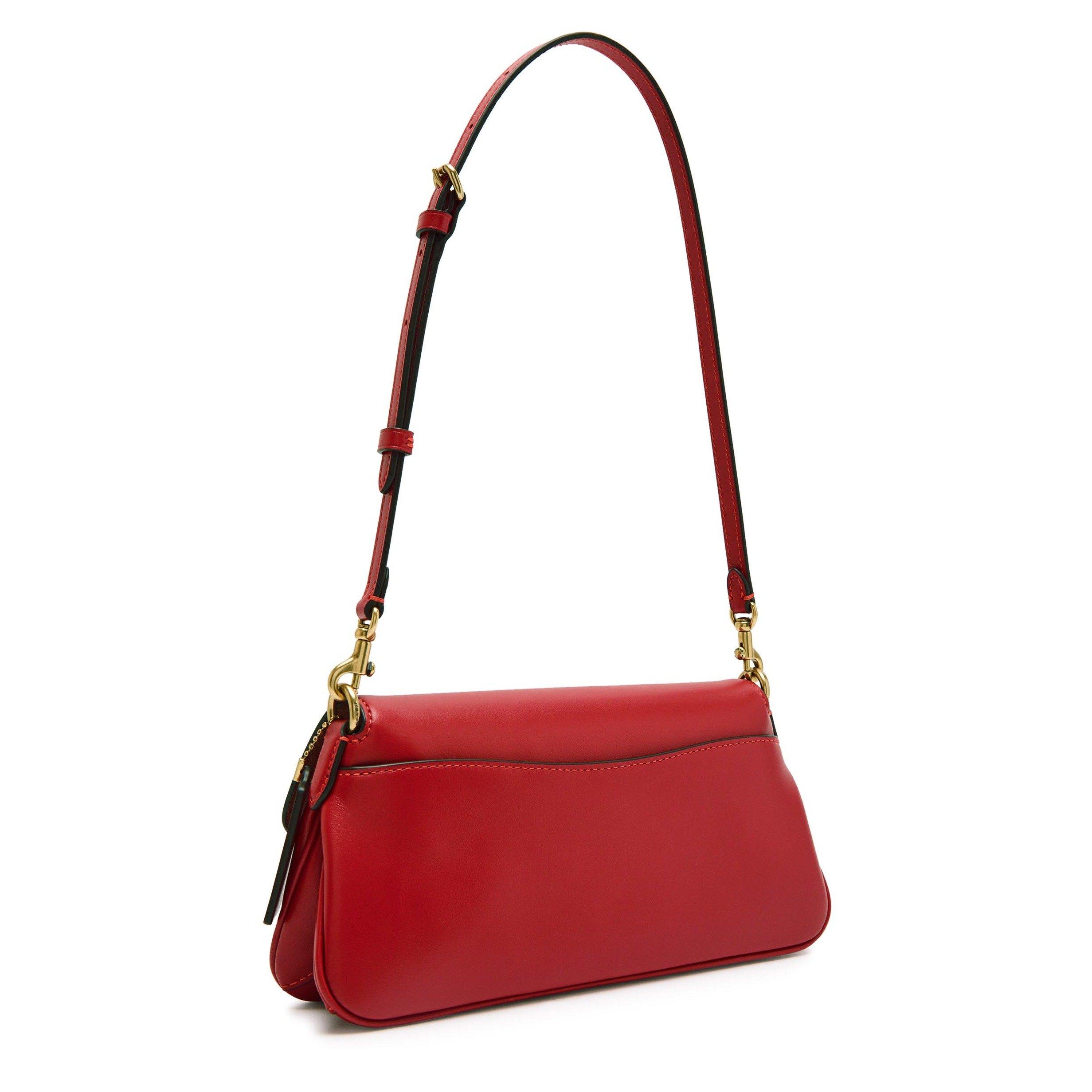 RED - Coach - JET CALF LEATHER SHOULDER BAG - 2