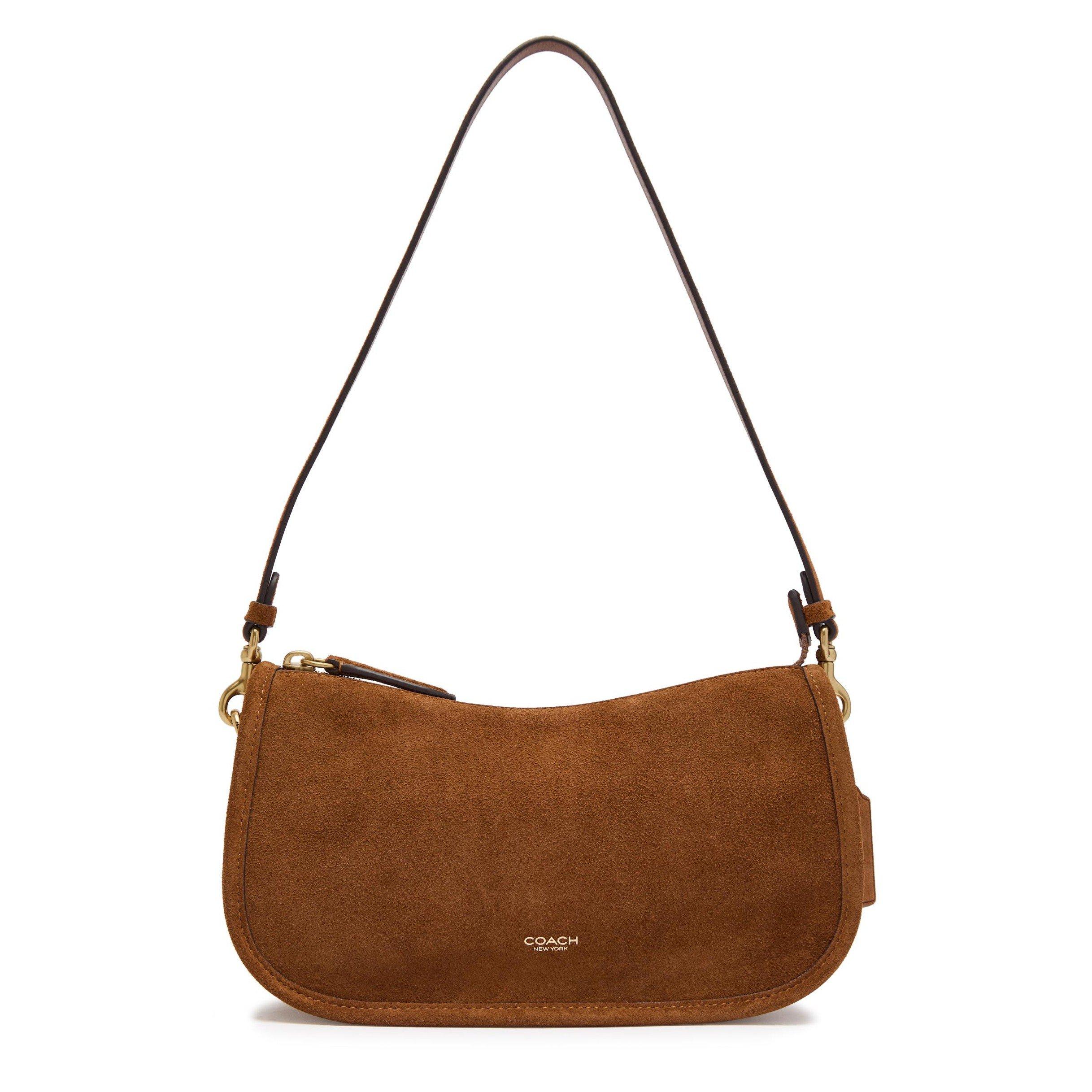 BROWN - Coach - Women's Waverly Suede Cross Body Bag - 1