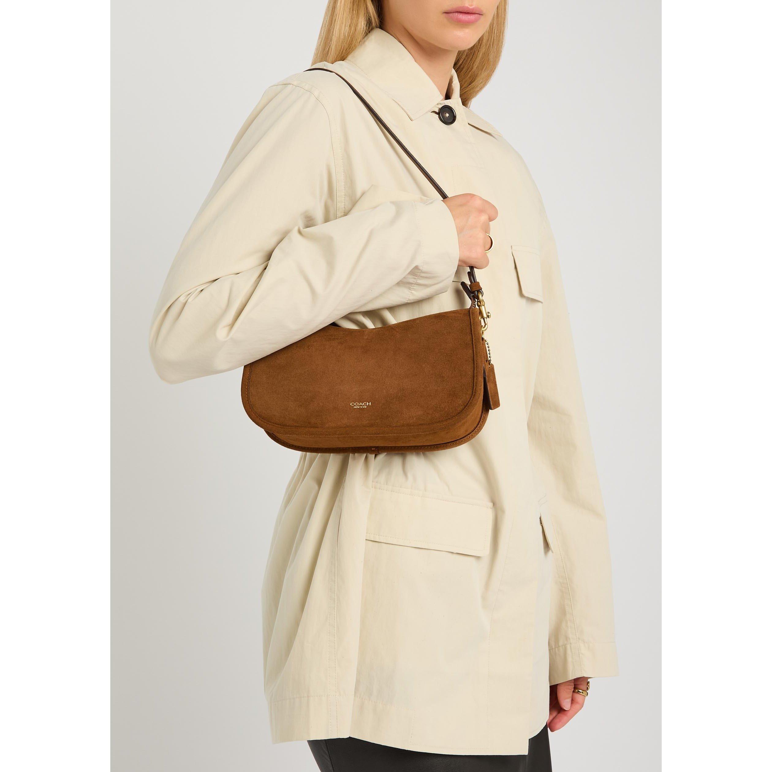 BROWN - Coach - Women's Waverly Suede Cross Body Bag - 3
