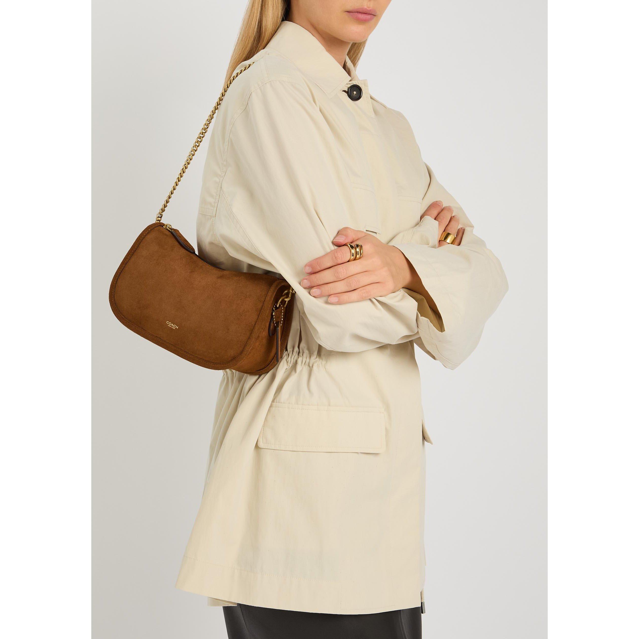 BROWN - Coach - Women's Waverly Suede Cross Body Bag - 6
