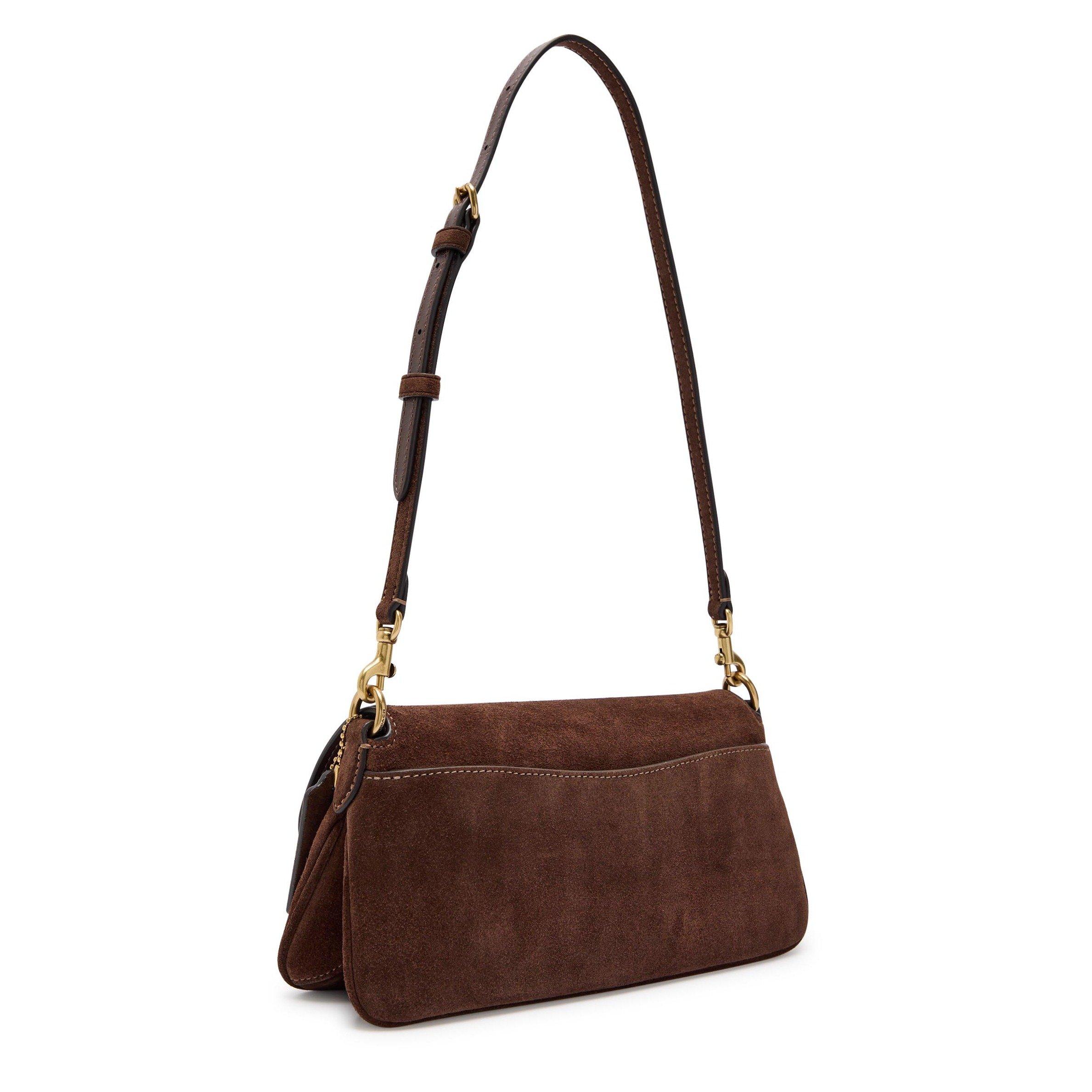 DARK BROWN - Coach - Women's Jet Suede Shoulder Bag - 2