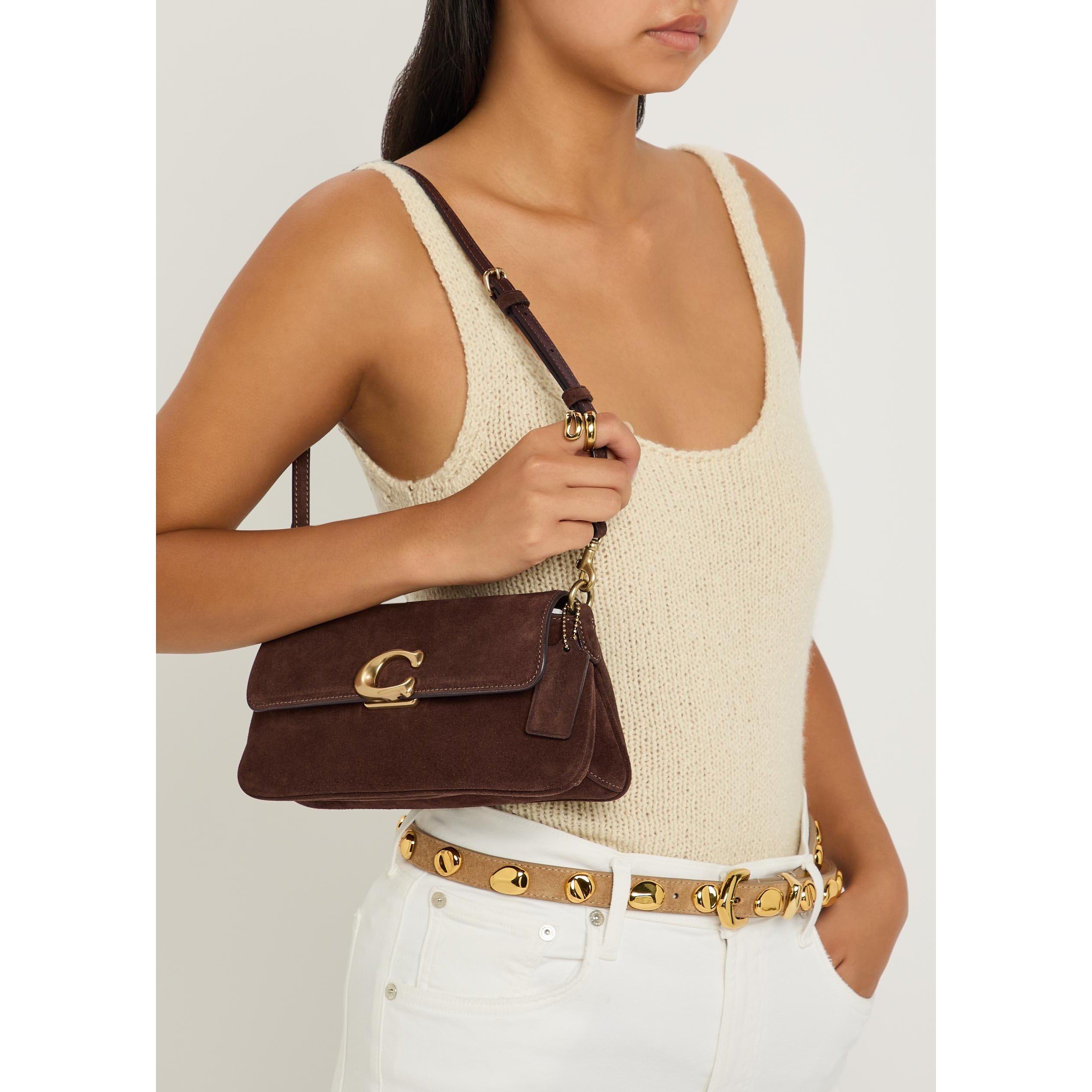 DARK BROWN - Coach - Women's Jet Suede Shoulder Bag - 3