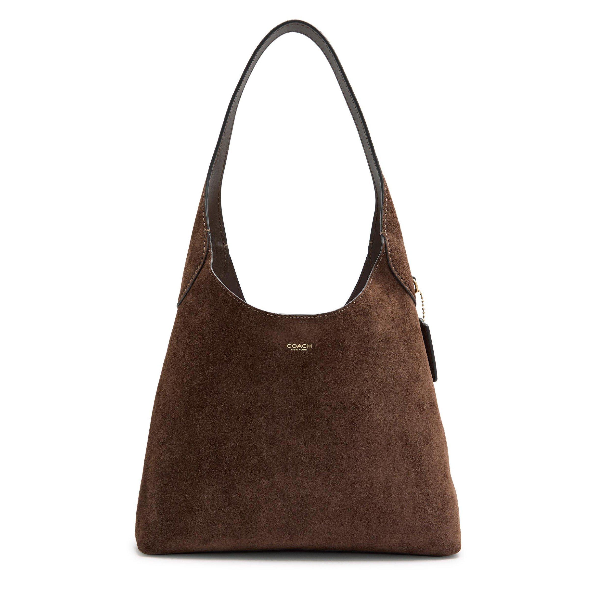 DARK BROWN - Coach - BROOKLYN SHOULDER BAG 28 SUEDE