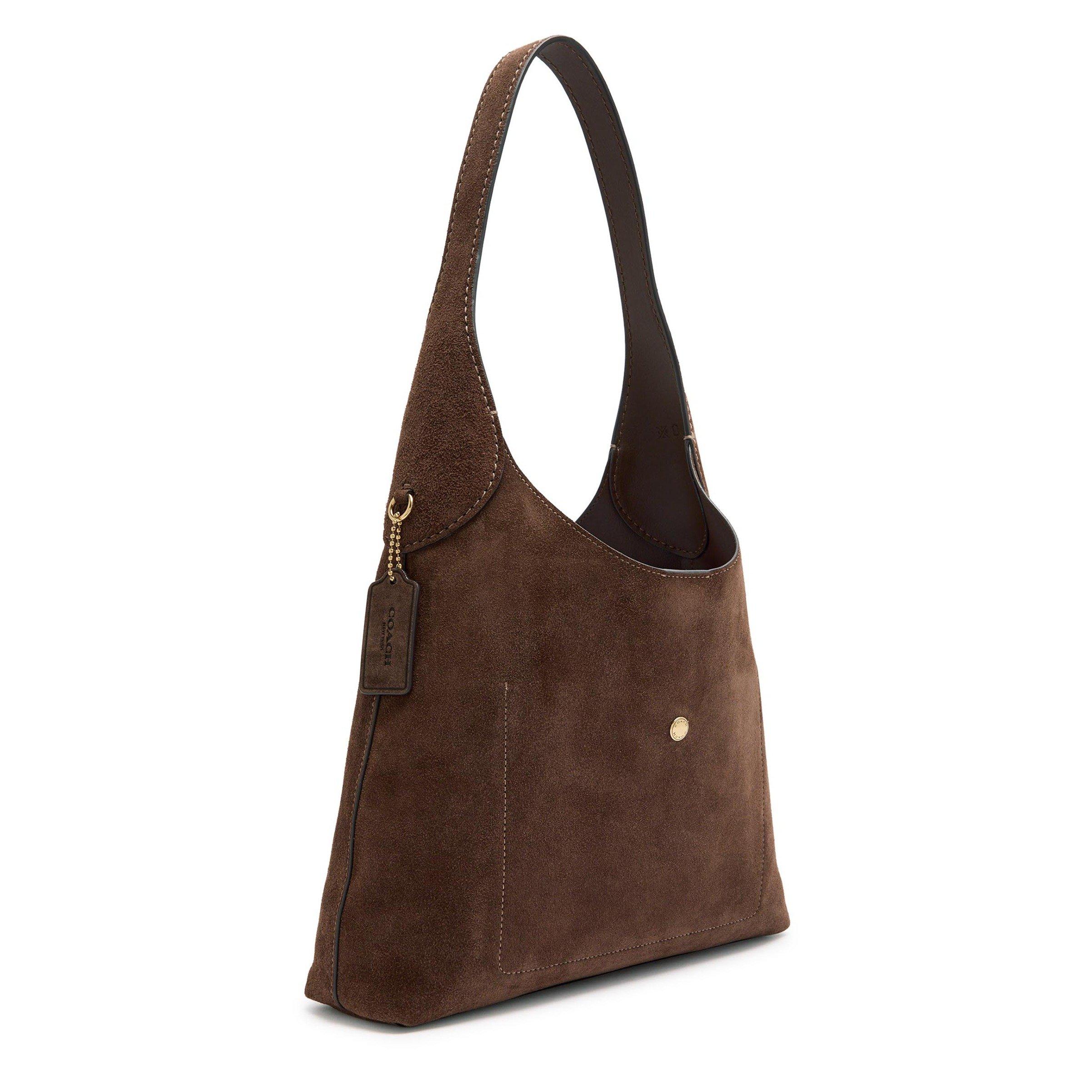 DARK BROWN - Coach - Brooklyn 28 Suede Shoulder Bag - 2