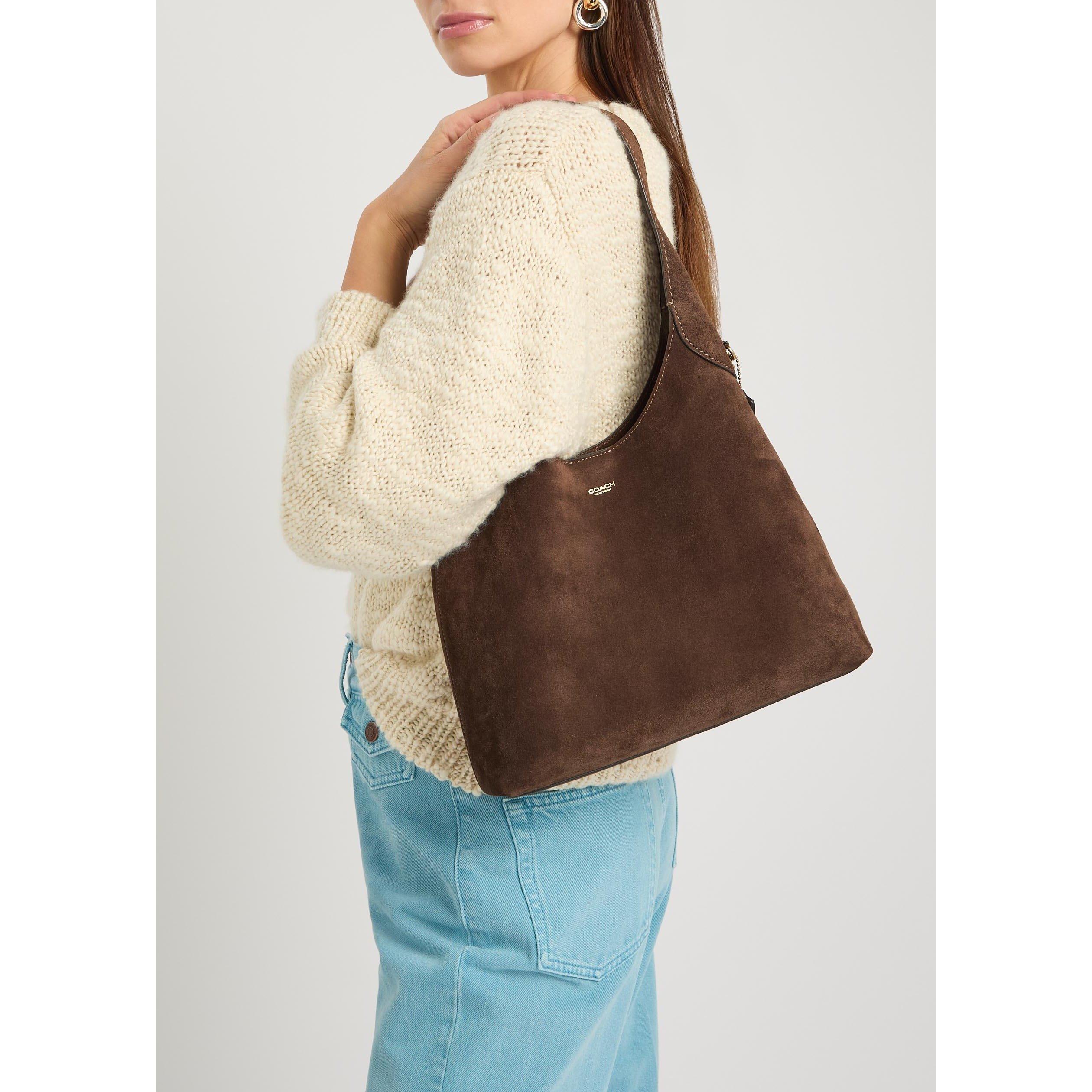 DARK BROWN - Coach - Brooklyn 28 Suede Shoulder Bag - 3