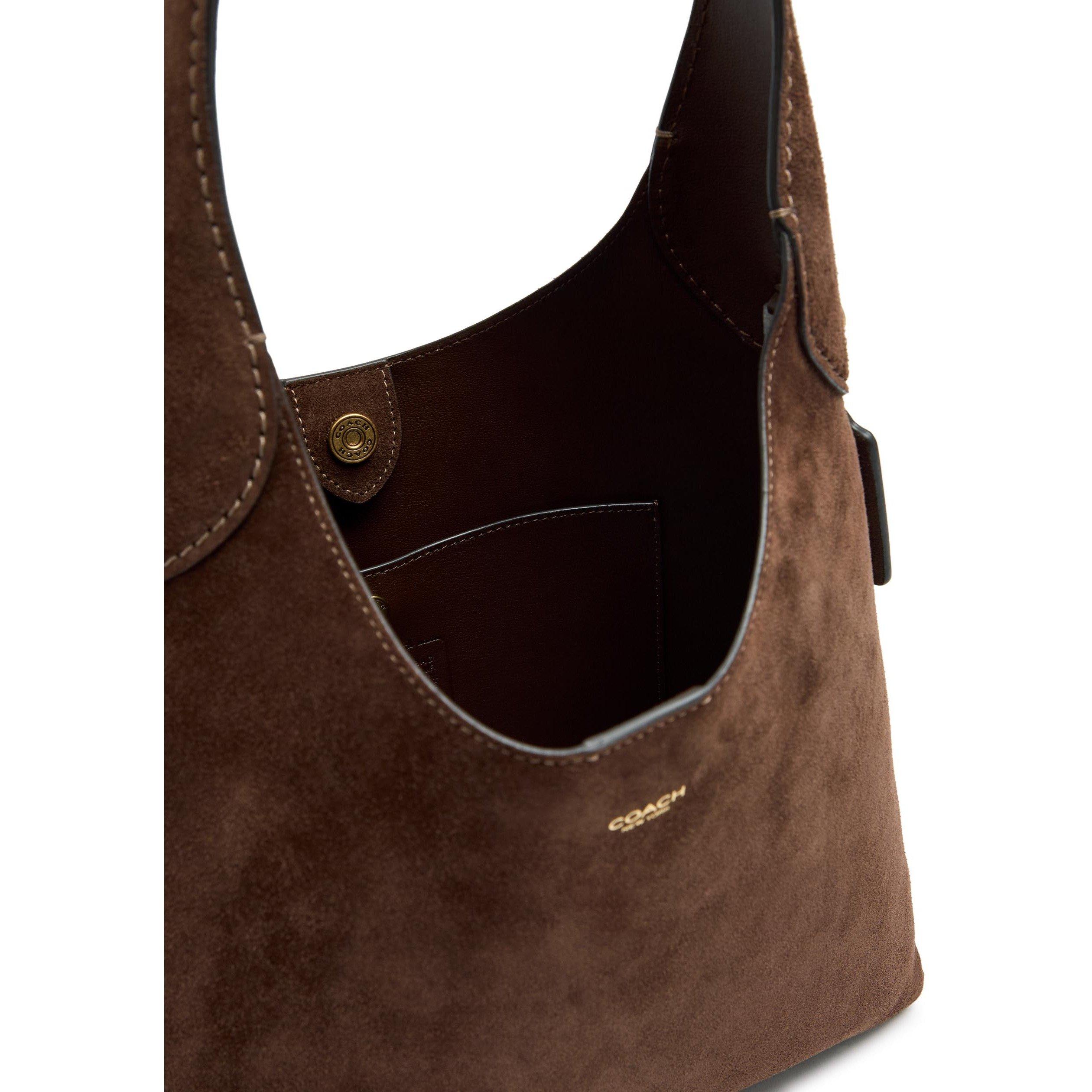 DARK BROWN - Coach - Brooklyn 28 Suede Shoulder Bag - 5