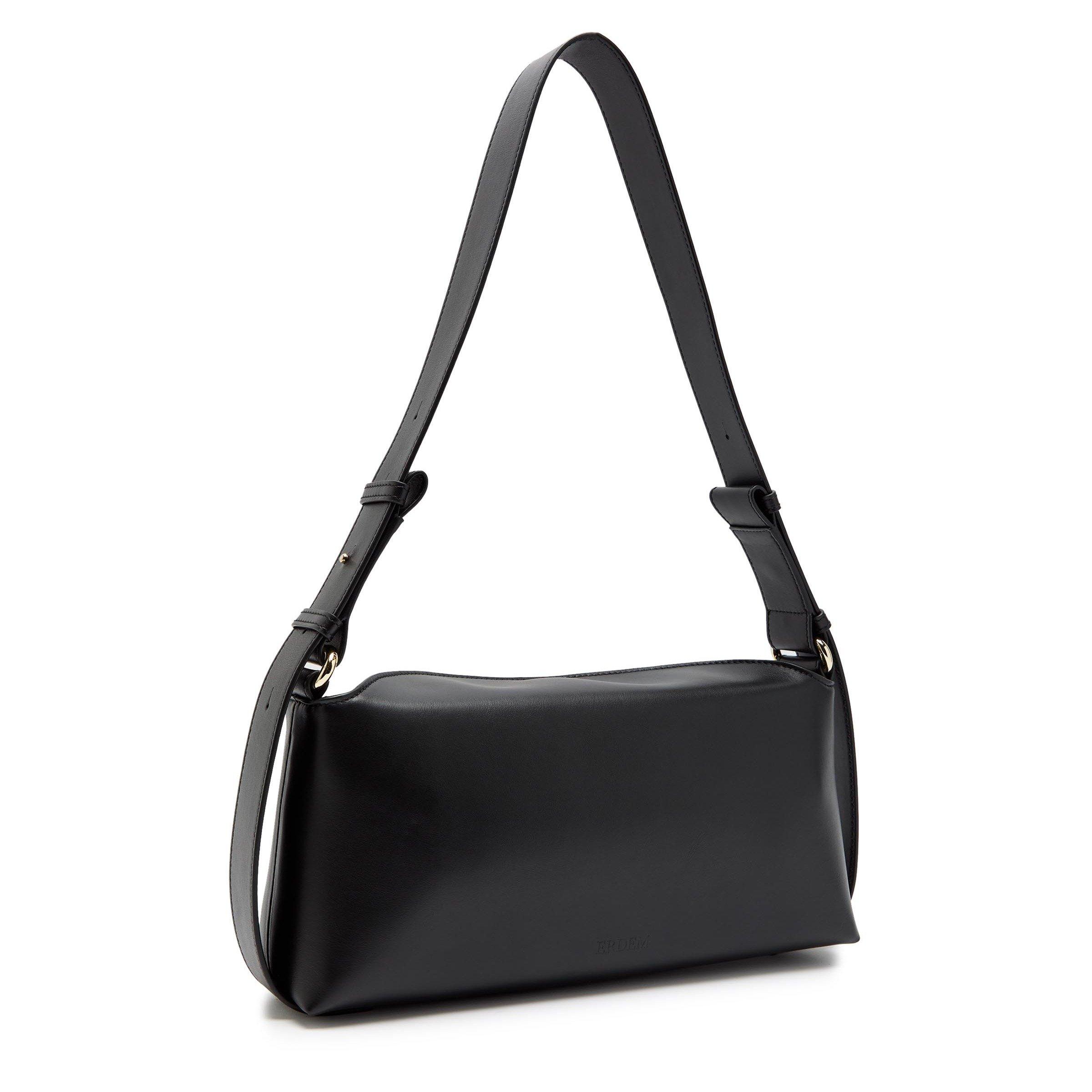 BLACK - Erdem - Women's Bloom East West Leather Shoulder Bag - 2