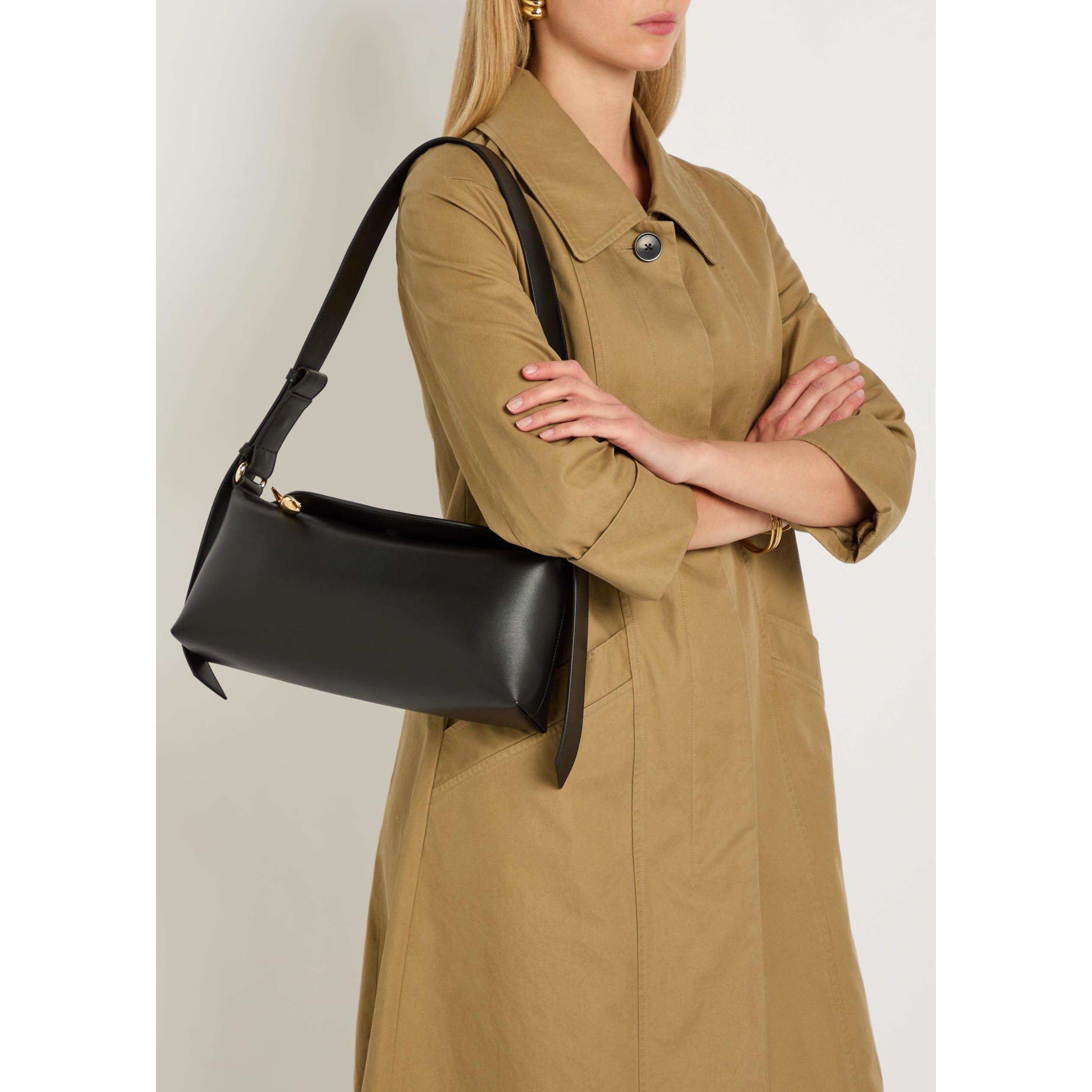 BLACK - Erdem - Women's Bloom East West Leather Shoulder Bag - 3