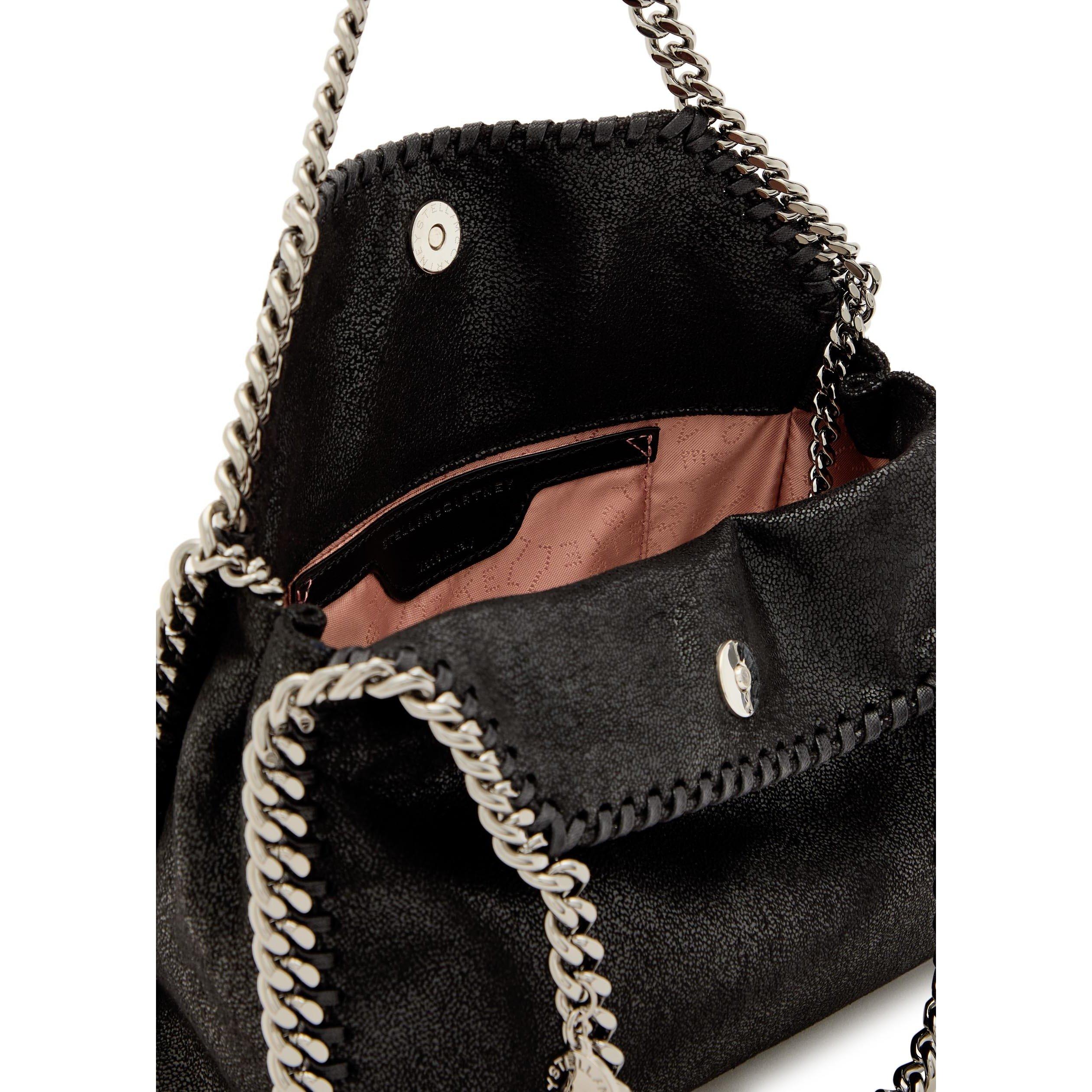 BLACK - Stella McCartney - Falabella Mini Bag Eco Shaggy - 5