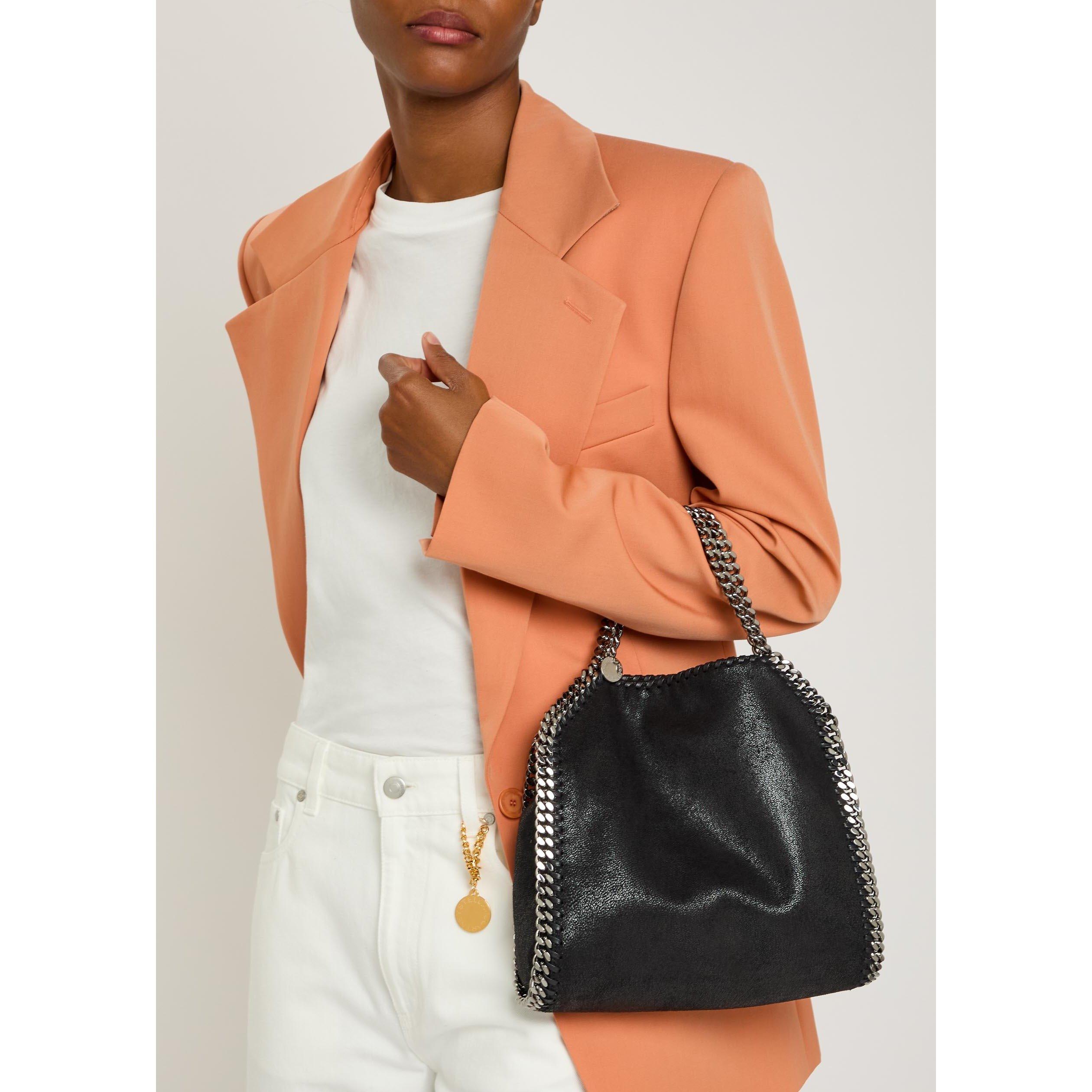 BLACK - Stella McCartney - Falabella Mini Bag Eco Shaggy - 6