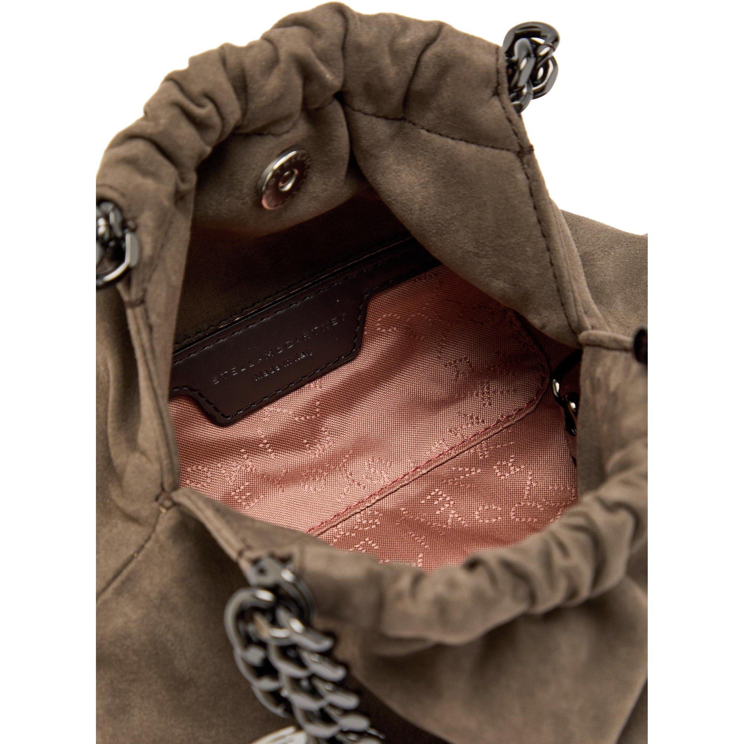 TAUPE - Stella McCartney - Falabella Mini Drawstring Bag - 5