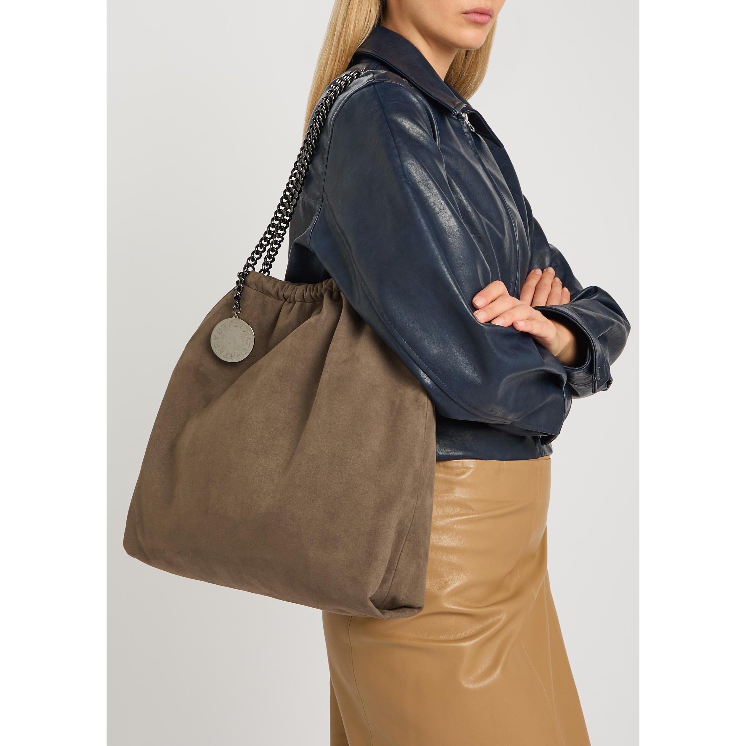 TAUPE - Stella McCartney - Falabella Medium Drawstring Al - 3