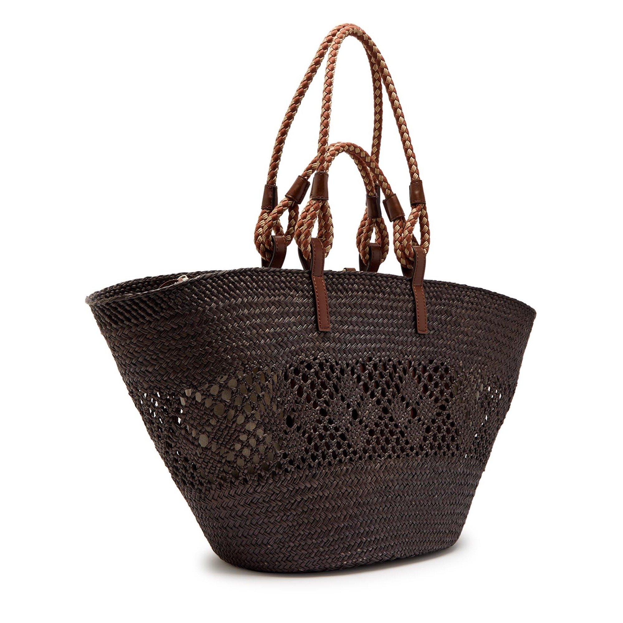 BLACK AND OTHER - Stella McCartney - Large Basket Eco Iraca Palm - 2