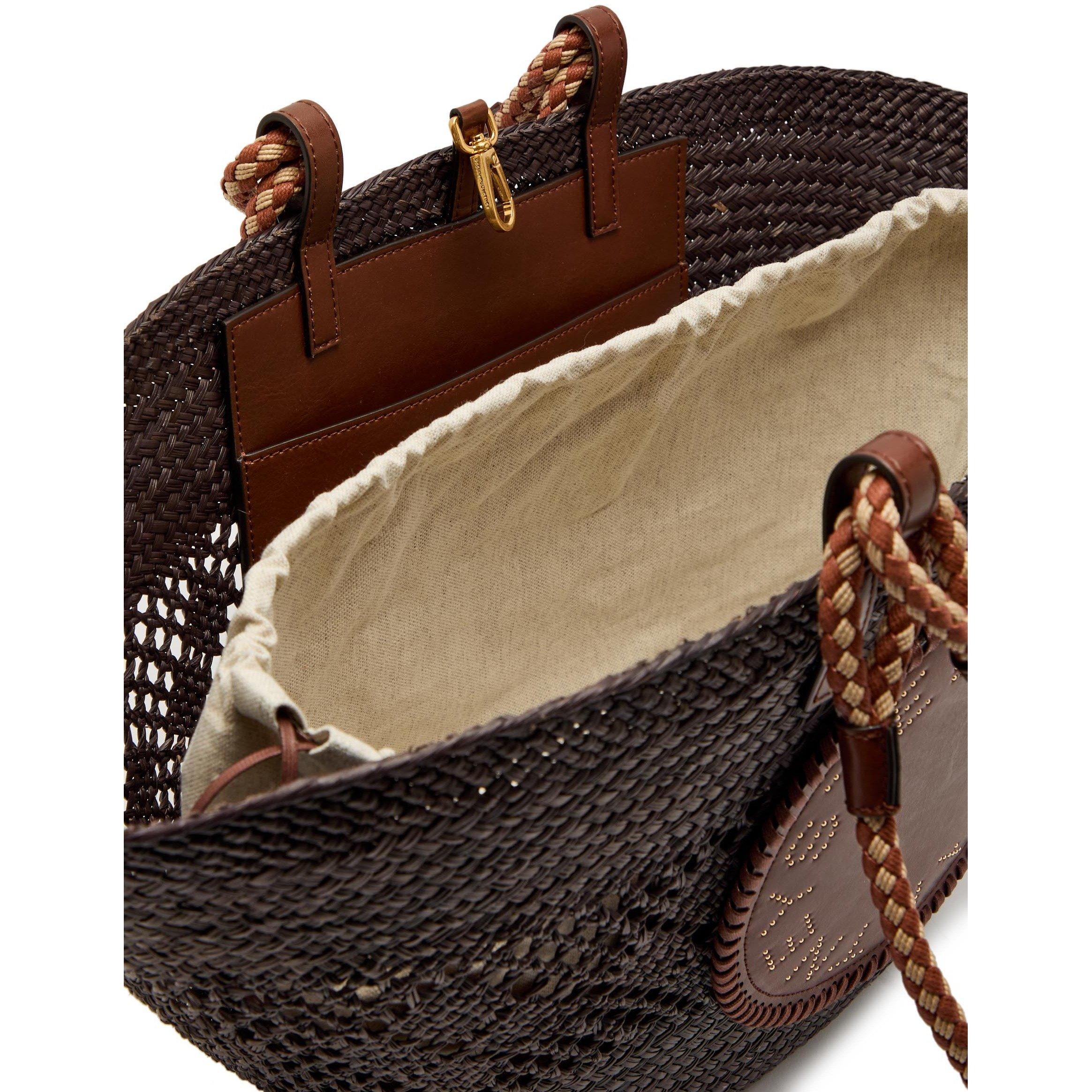 BLACK AND OTHER - Stella McCartney - Large Basket Eco Iraca Palm - 5