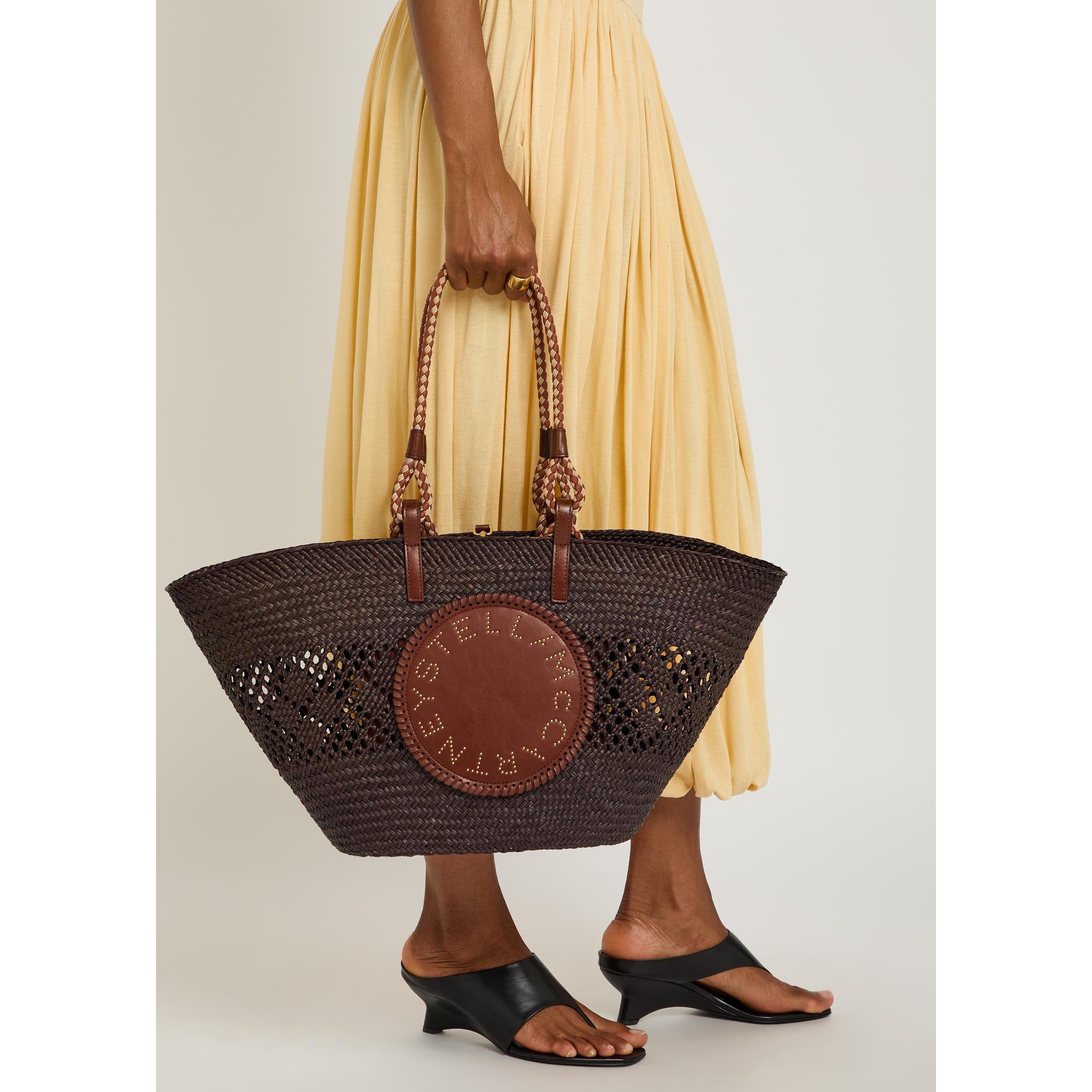 BLACK AND OTHER - Stella McCartney - Large Basket Eco Iraca Palm - 6