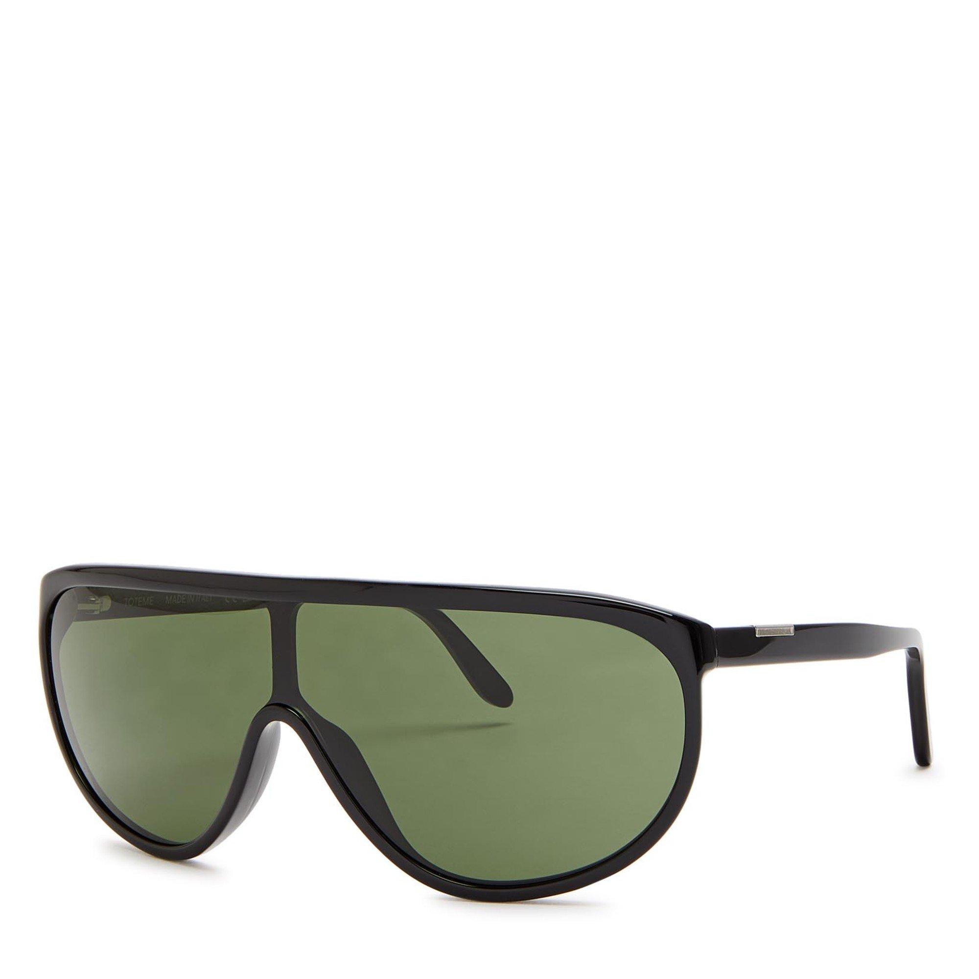 BLACK - Toteme - Shield aviator sunglasses