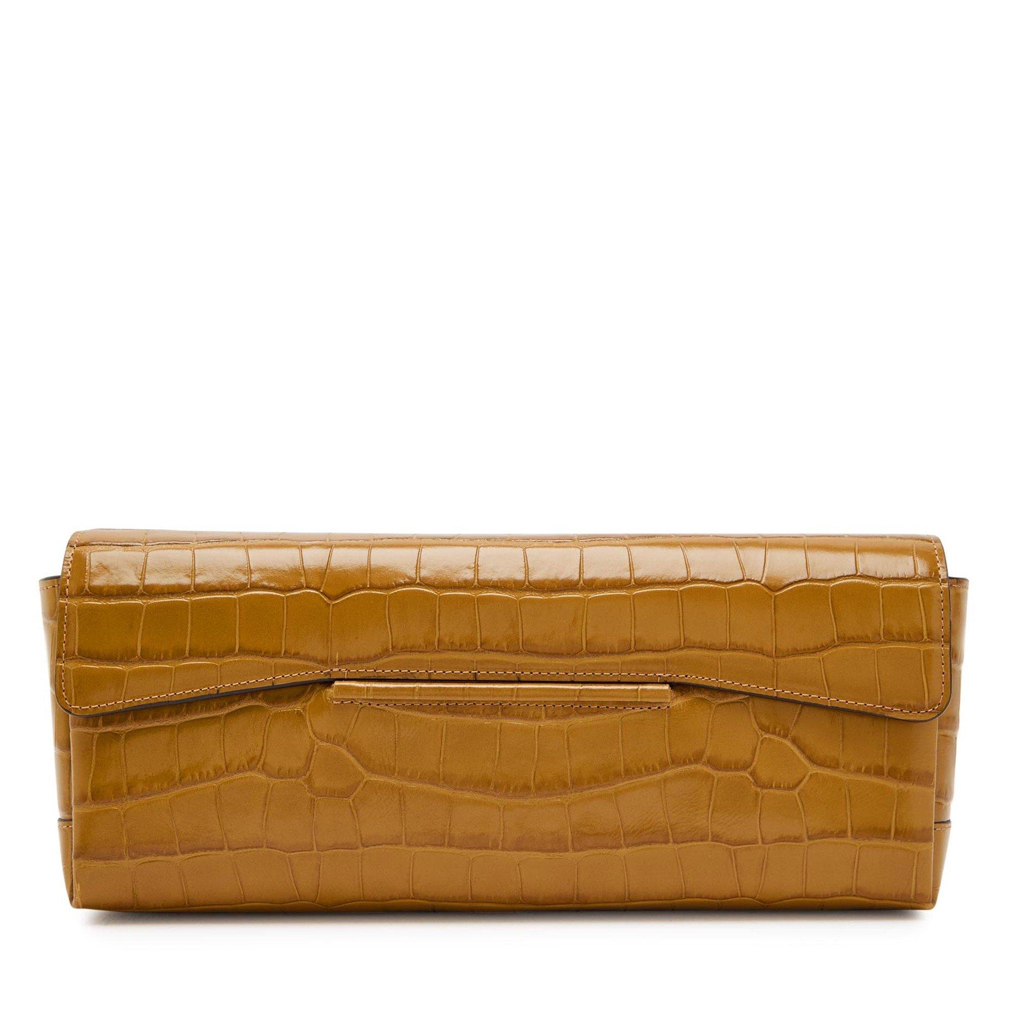Toteme Soft croco-embossed T-clutch