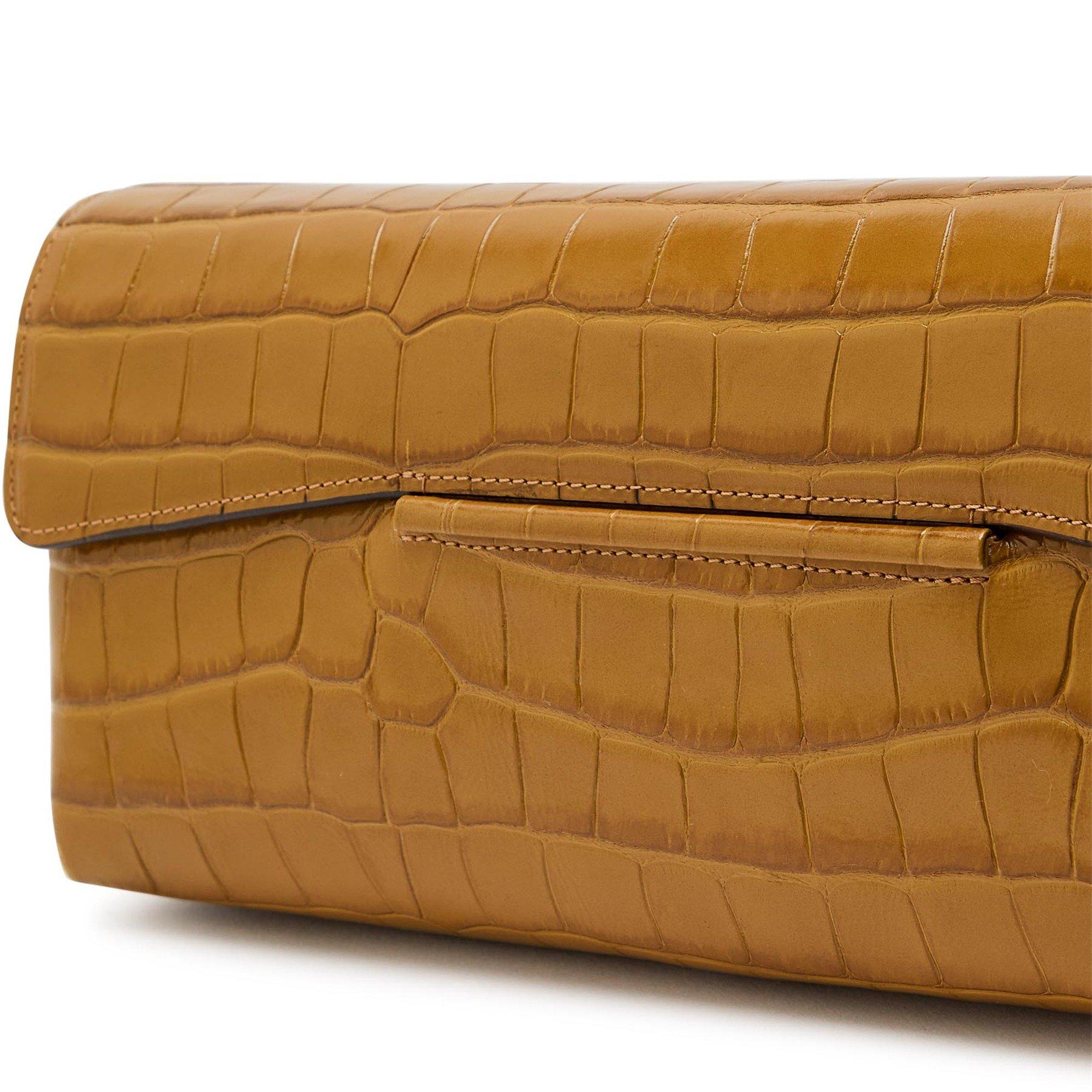 TAN - Toteme - Soft croco-embossed T-clutch - 4