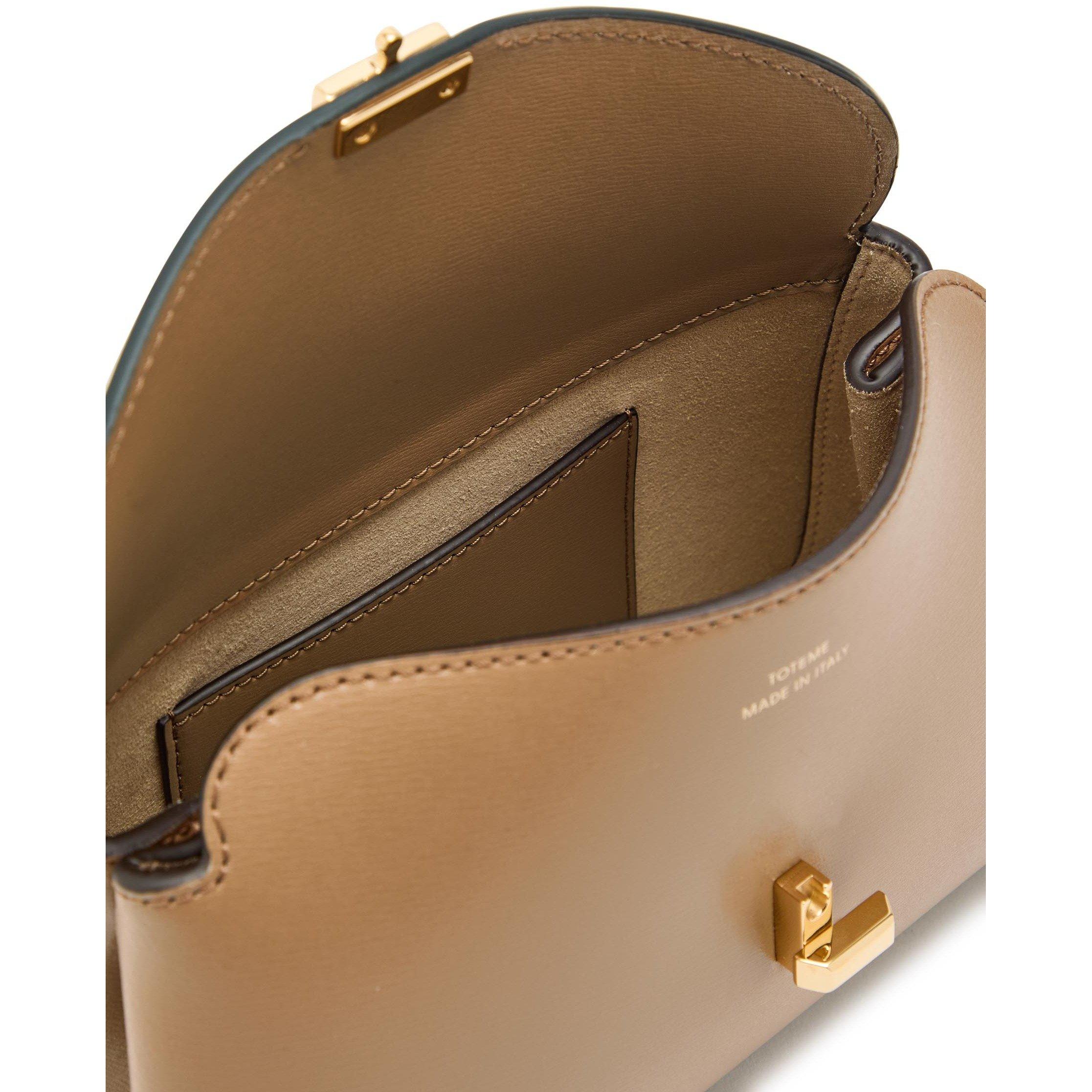 CAMEL - Toteme - Mini T-lock leather clutch - 5