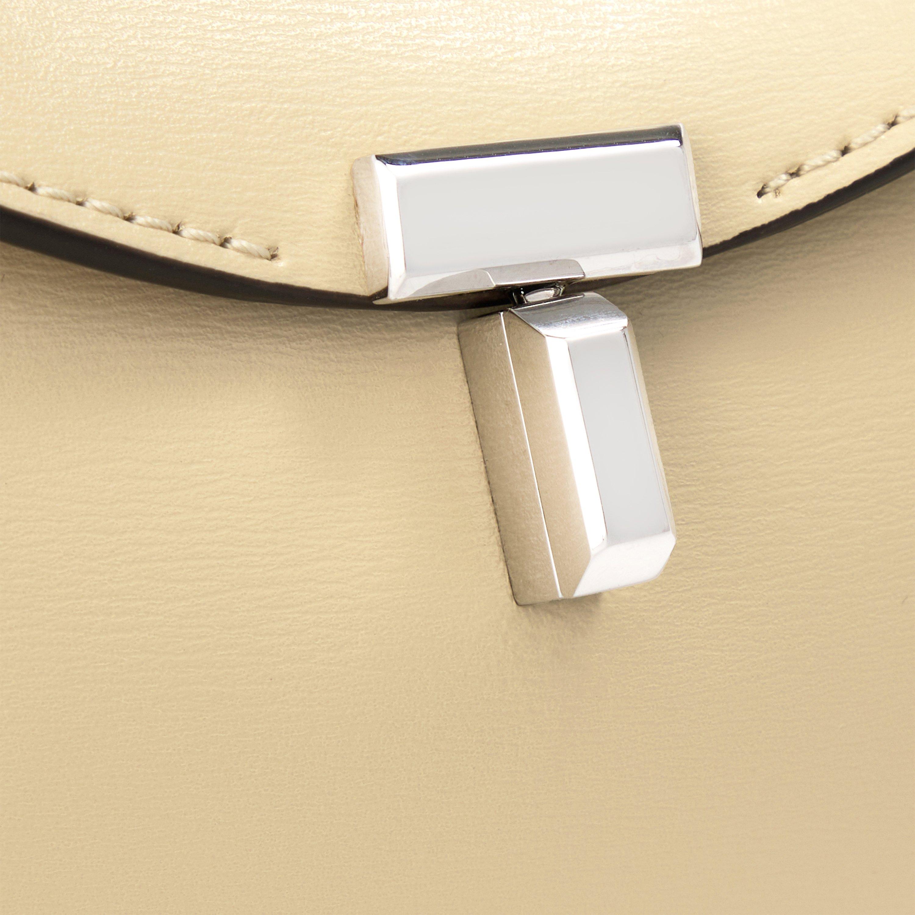 CREAM - Toteme - Mini T-lock leather clutc - 3