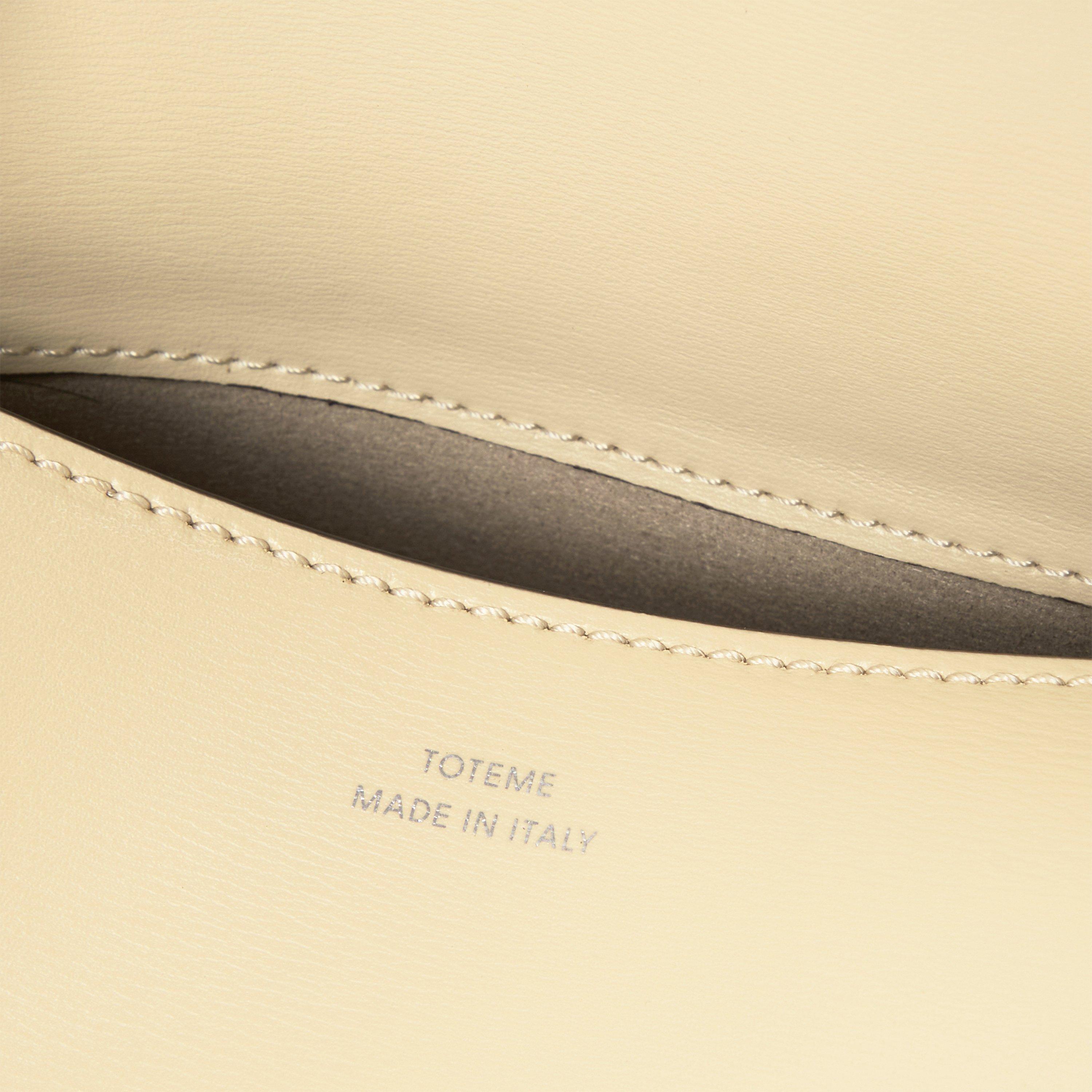 CREAM - Toteme - Mini T-lock leather clutc - 4