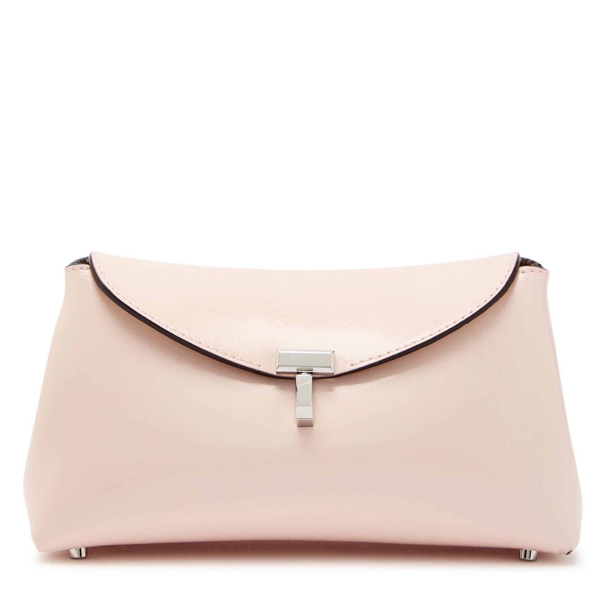 Toteme Mini T-Lock naplack clutch