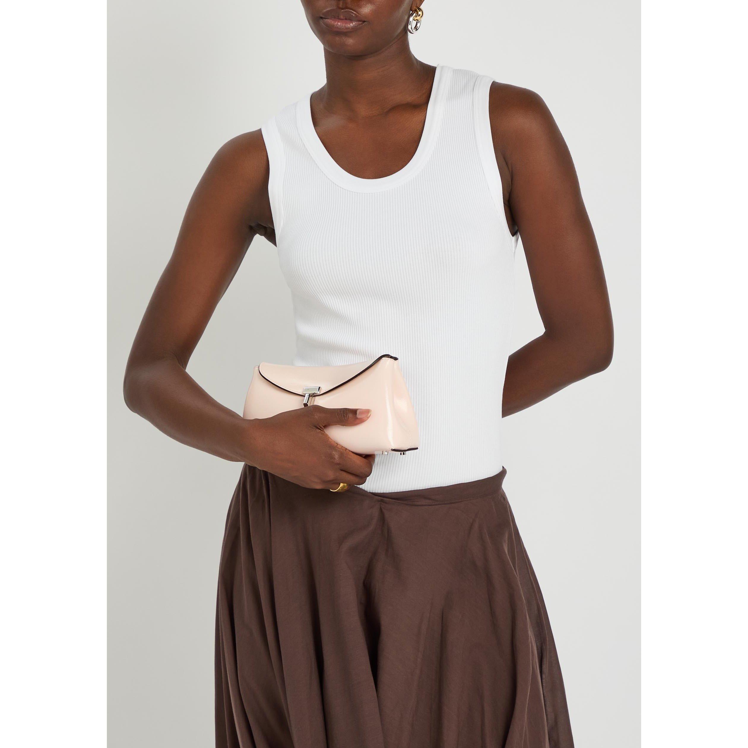 PINK - Toteme - Mini T-Lock naplack clutch - 3