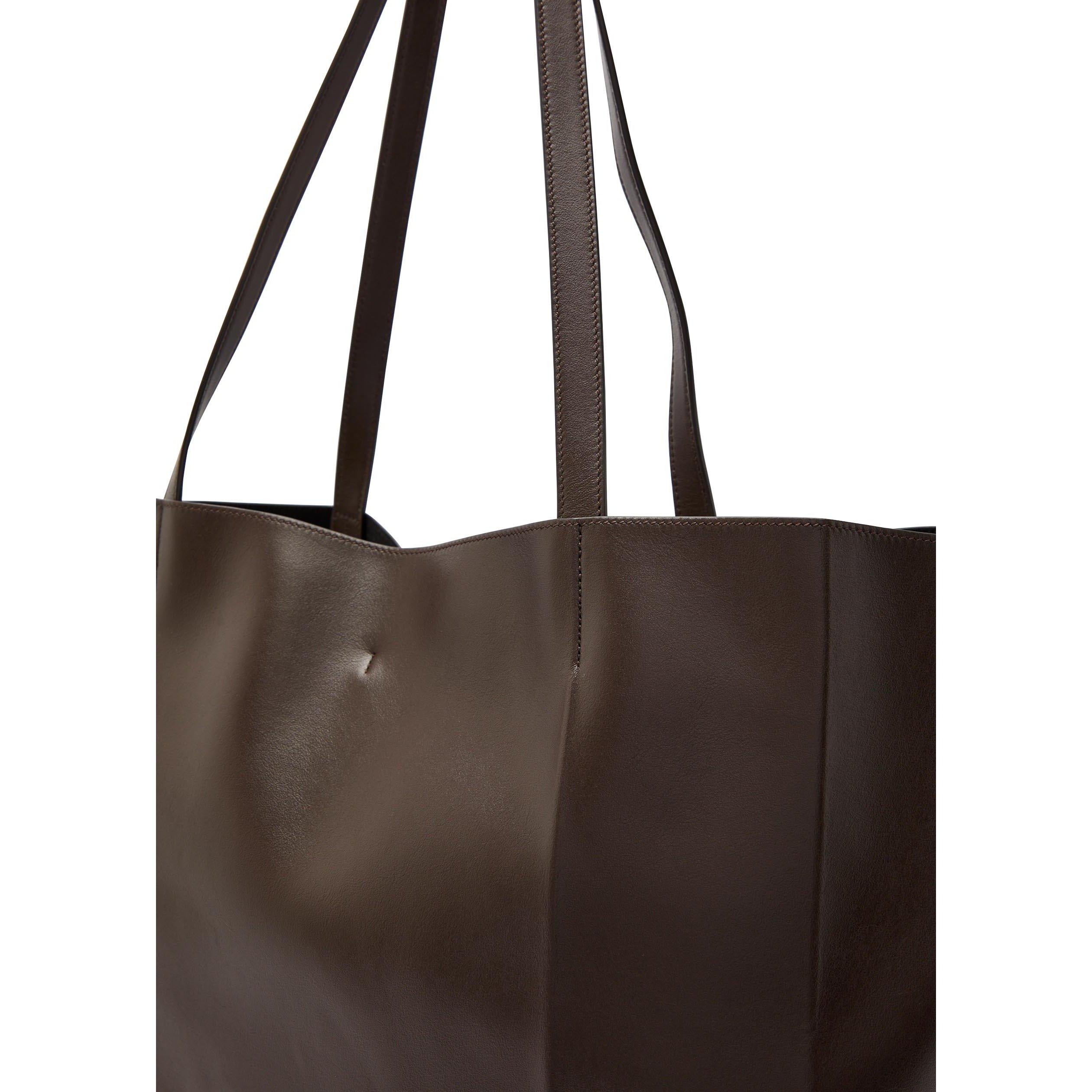 BROWN - Toteme - Women's Roam Leather Tote Bag - 4