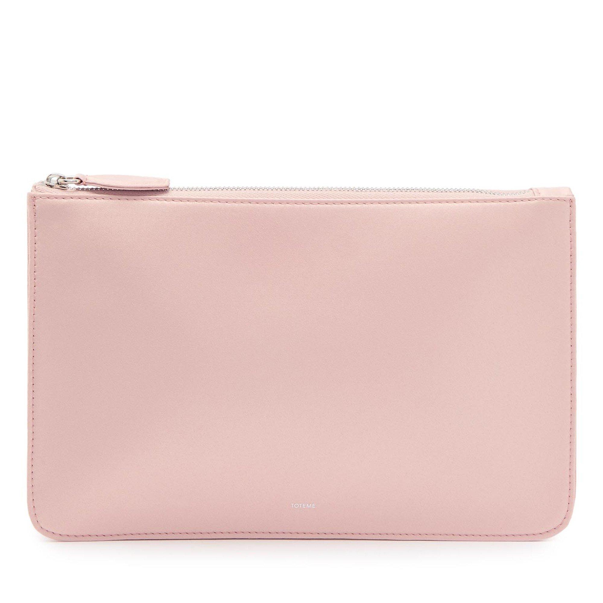LIGHT PINK - Toteme - TRIFOLD CLUTCH SATIN