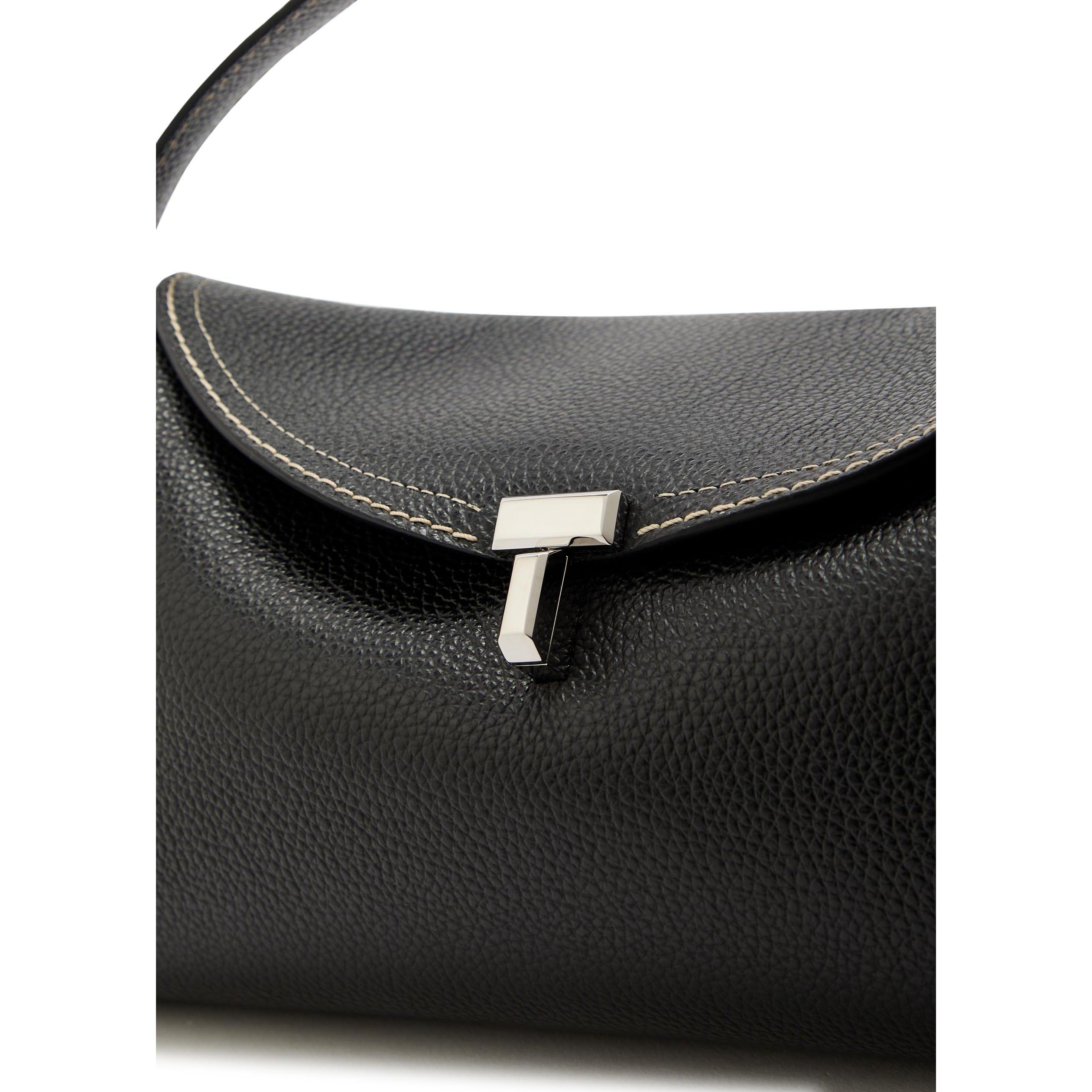 BLACK - Toteme - T-lock grained-leather shoulde - 4
