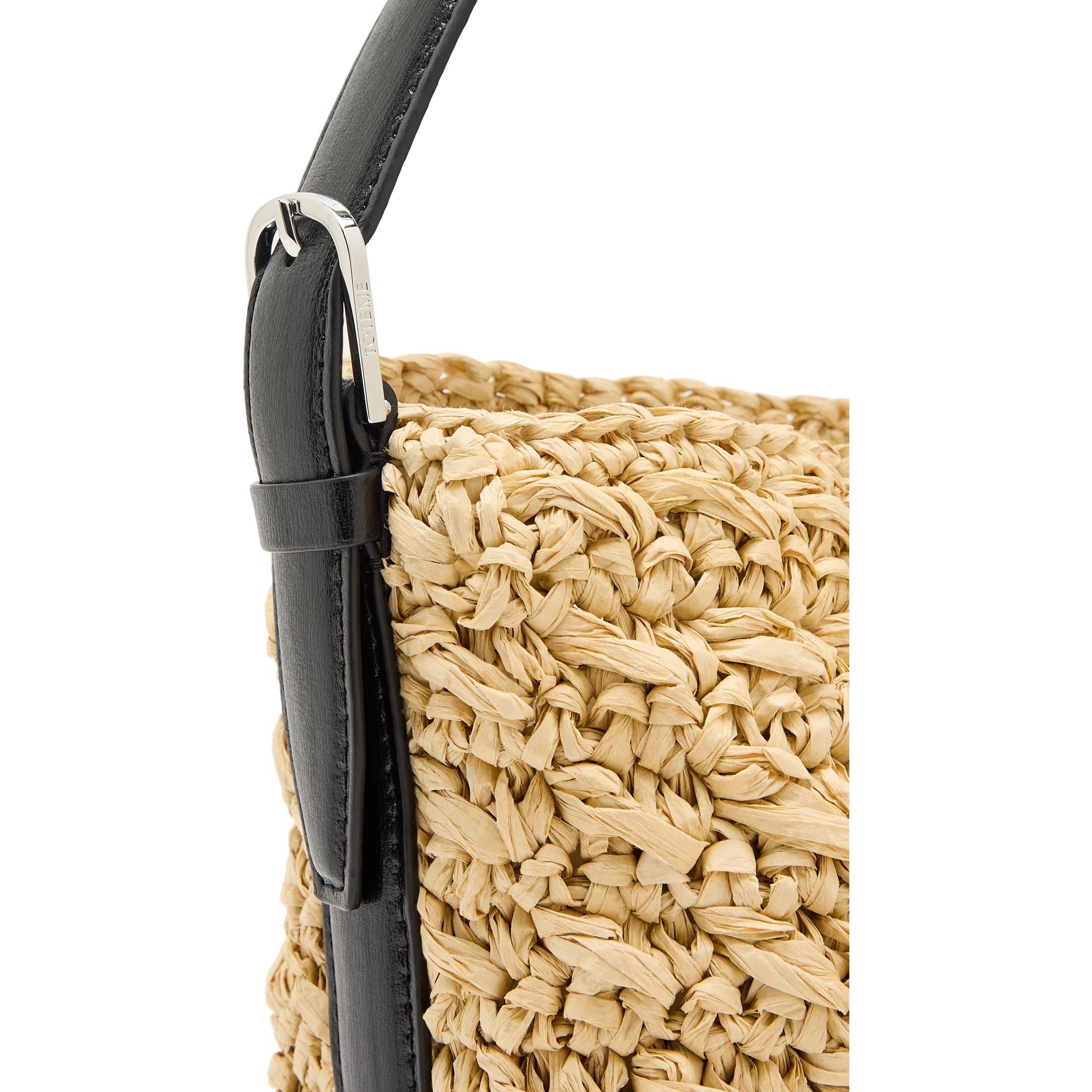 NATURAL - Toteme - Women's Small Belted Straw Tote Bag - 4