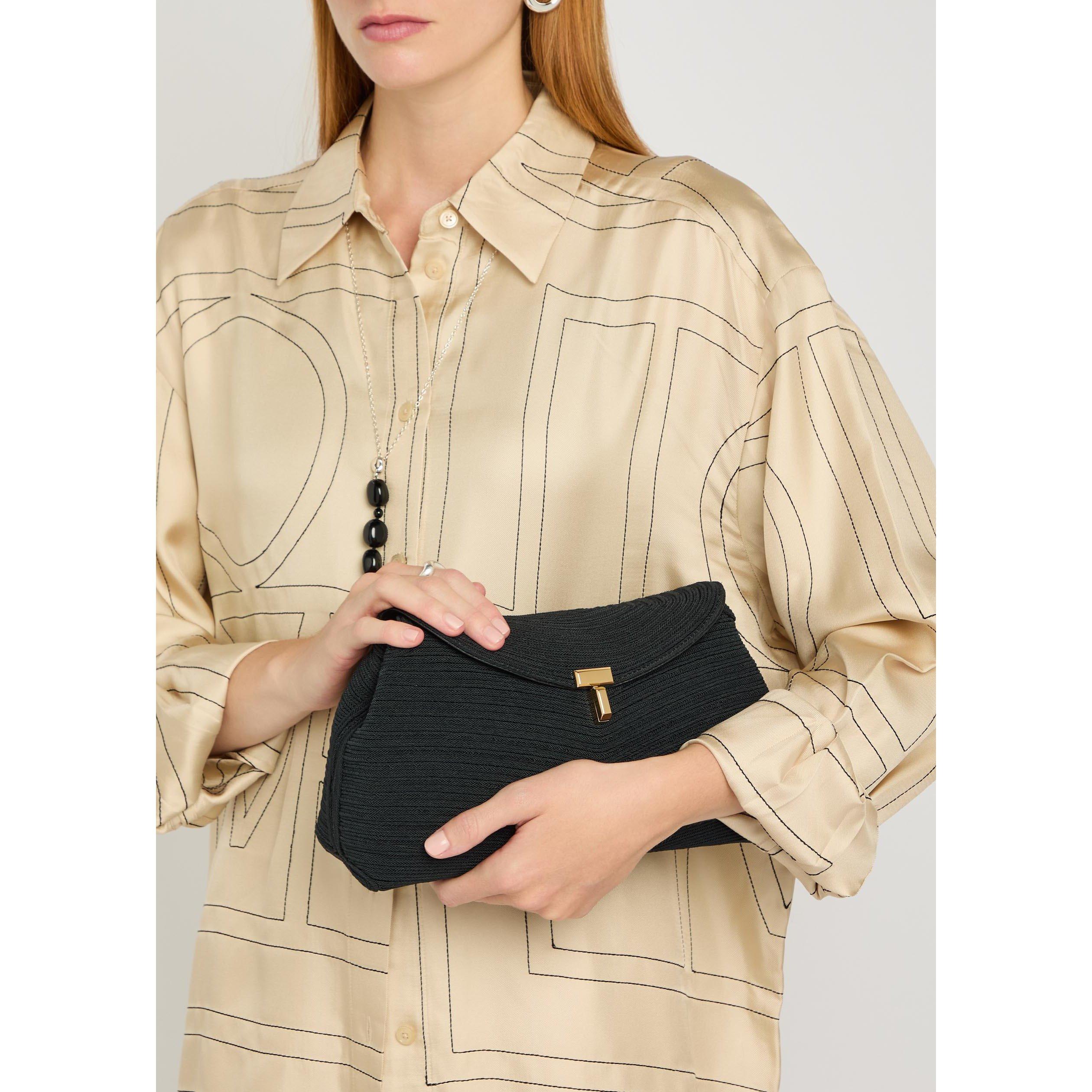 BLACK - Toteme - Women's T-Lock Rope Clutch Bag - 3