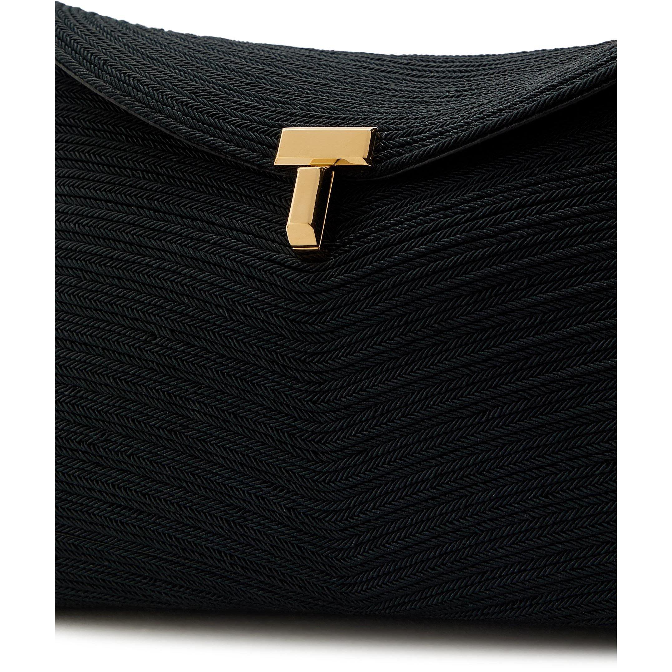 BLACK - Toteme - Women's T-Lock Rope Clutch Bag - 4