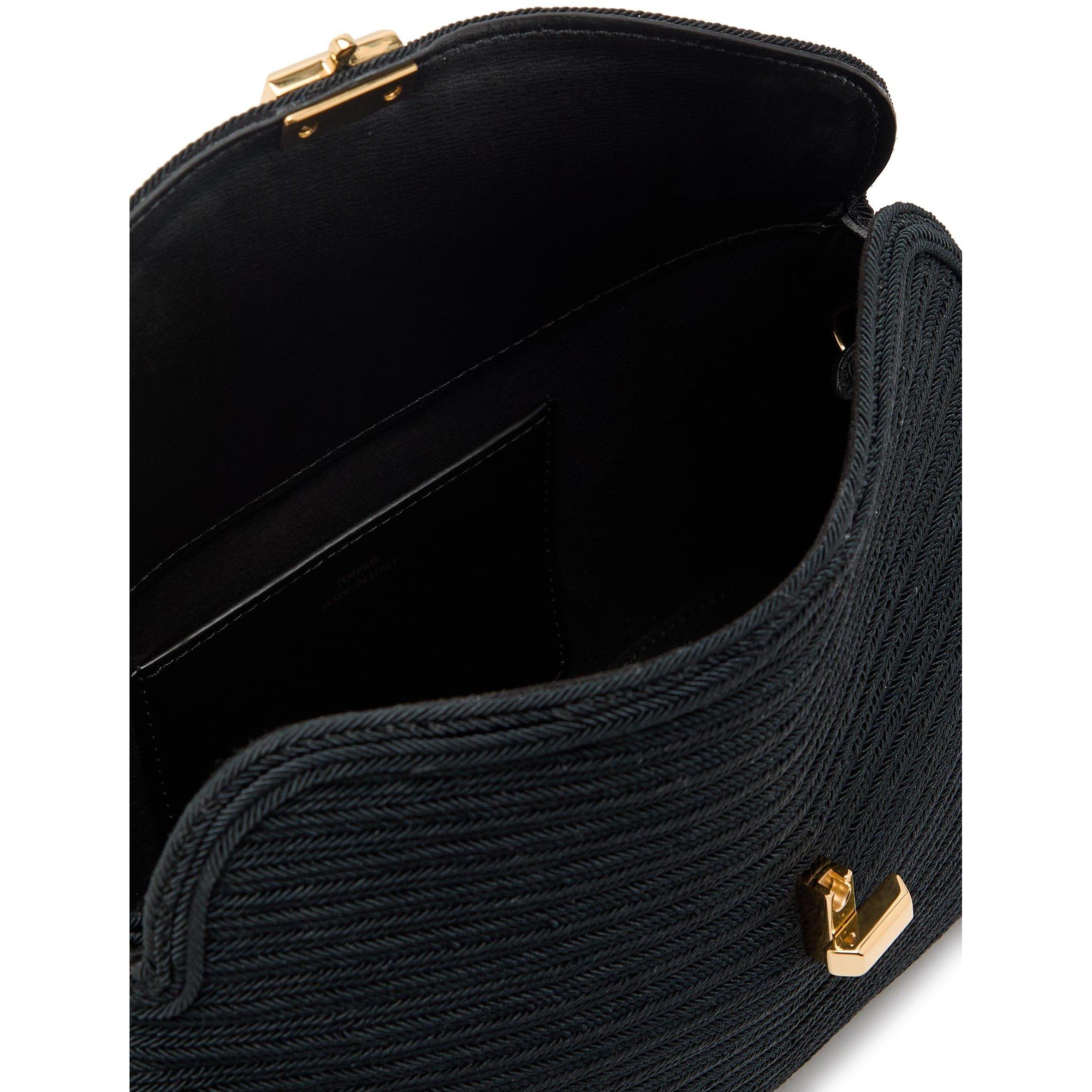 BLACK - Toteme - Women's T-Lock Rope Clutch Bag - 5