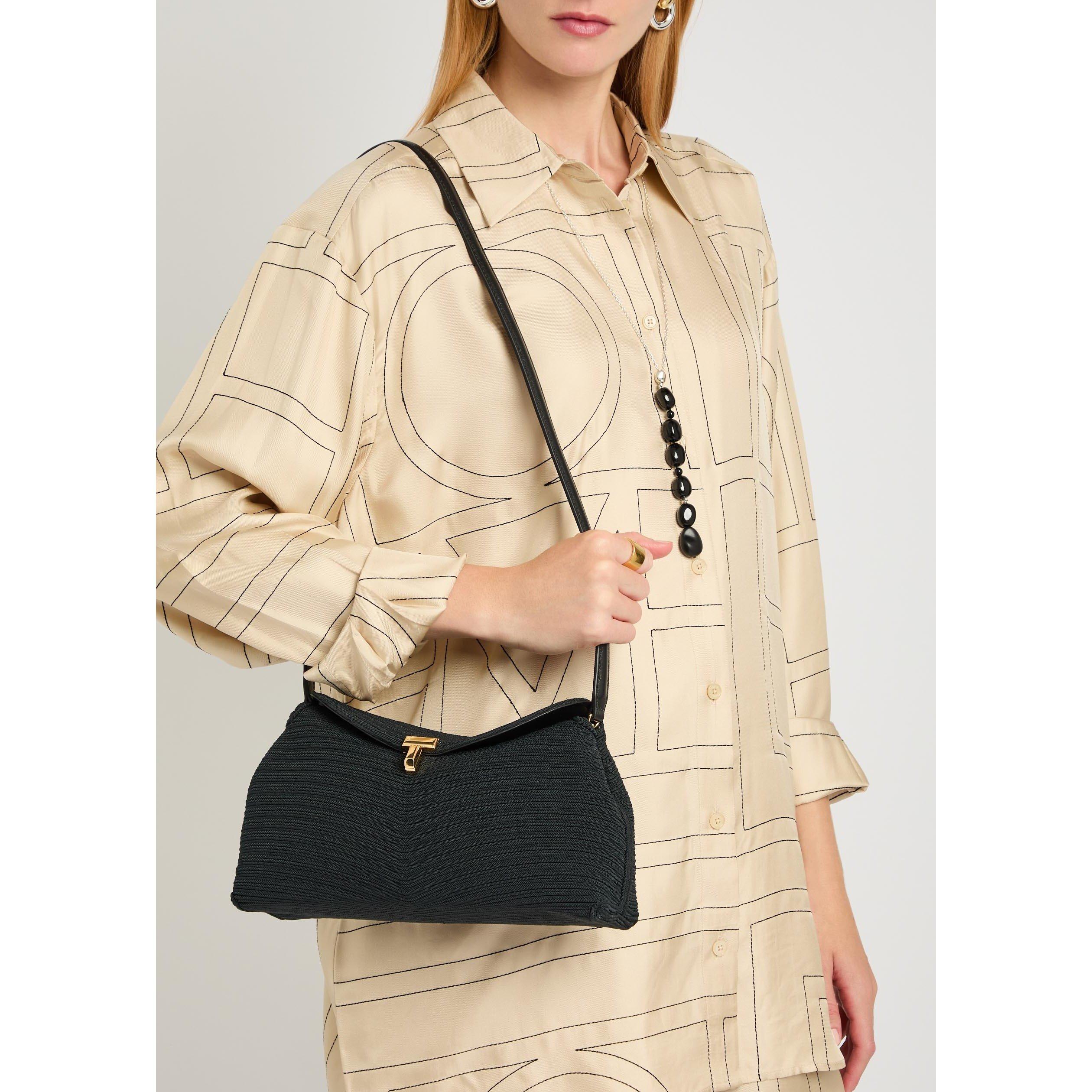 BLACK - Toteme - Women's T-Lock Rope Clutch Bag - 6